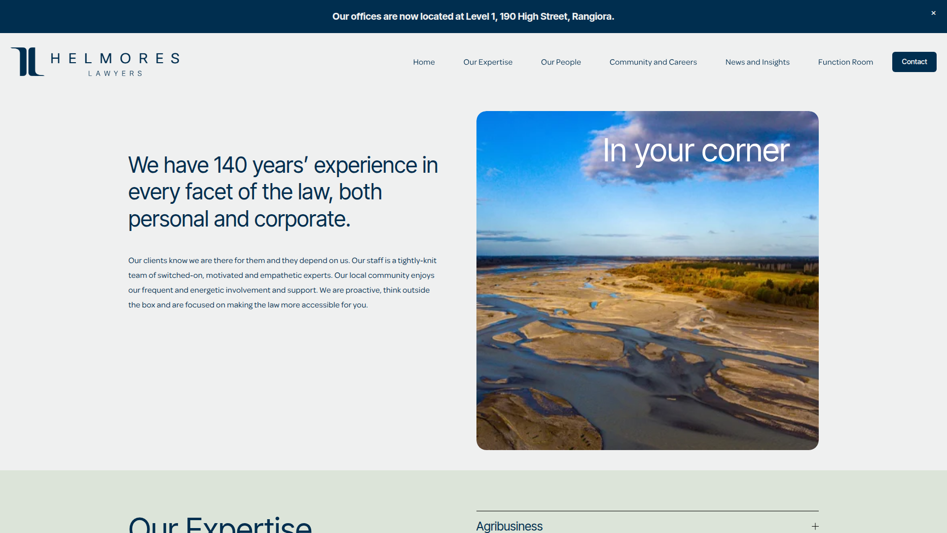 Website snapshot for Helmores Lawyers