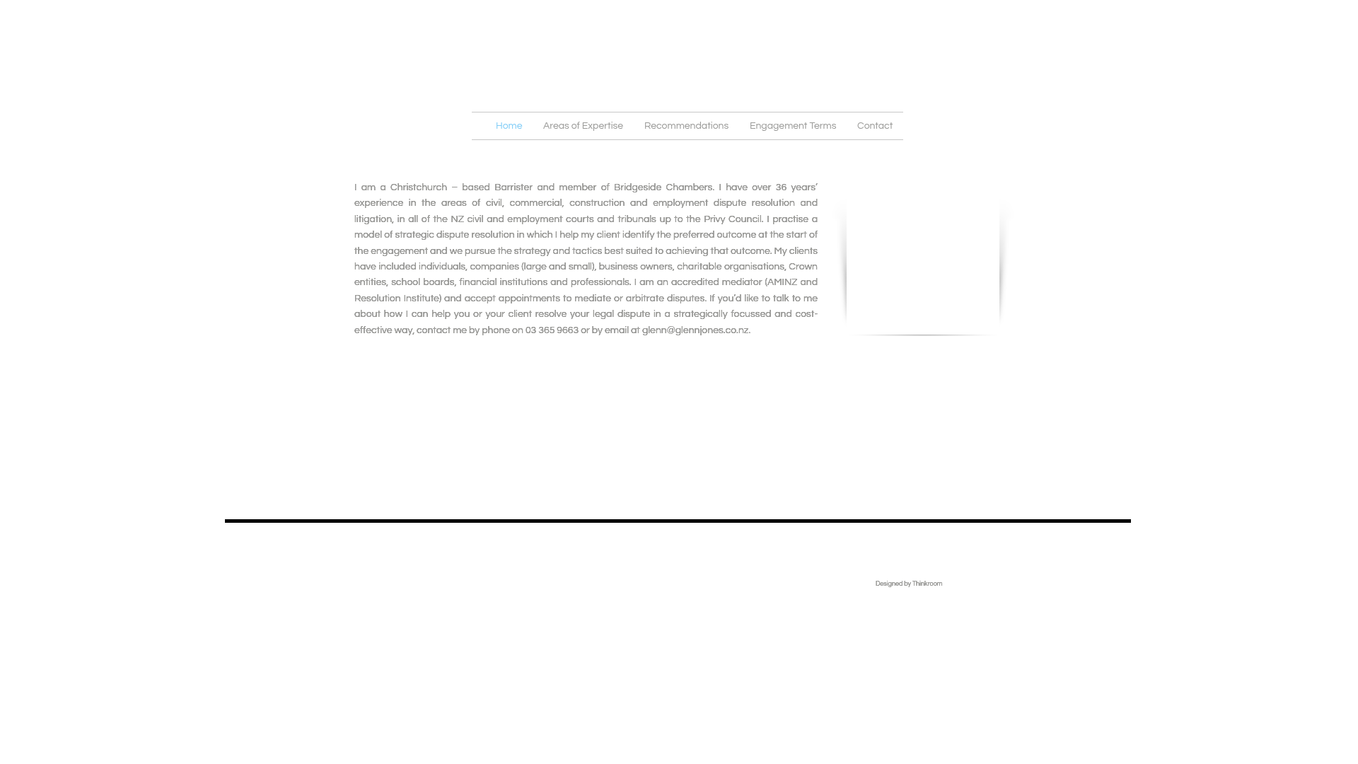 Website snapshot for Glenn Jones Barrister