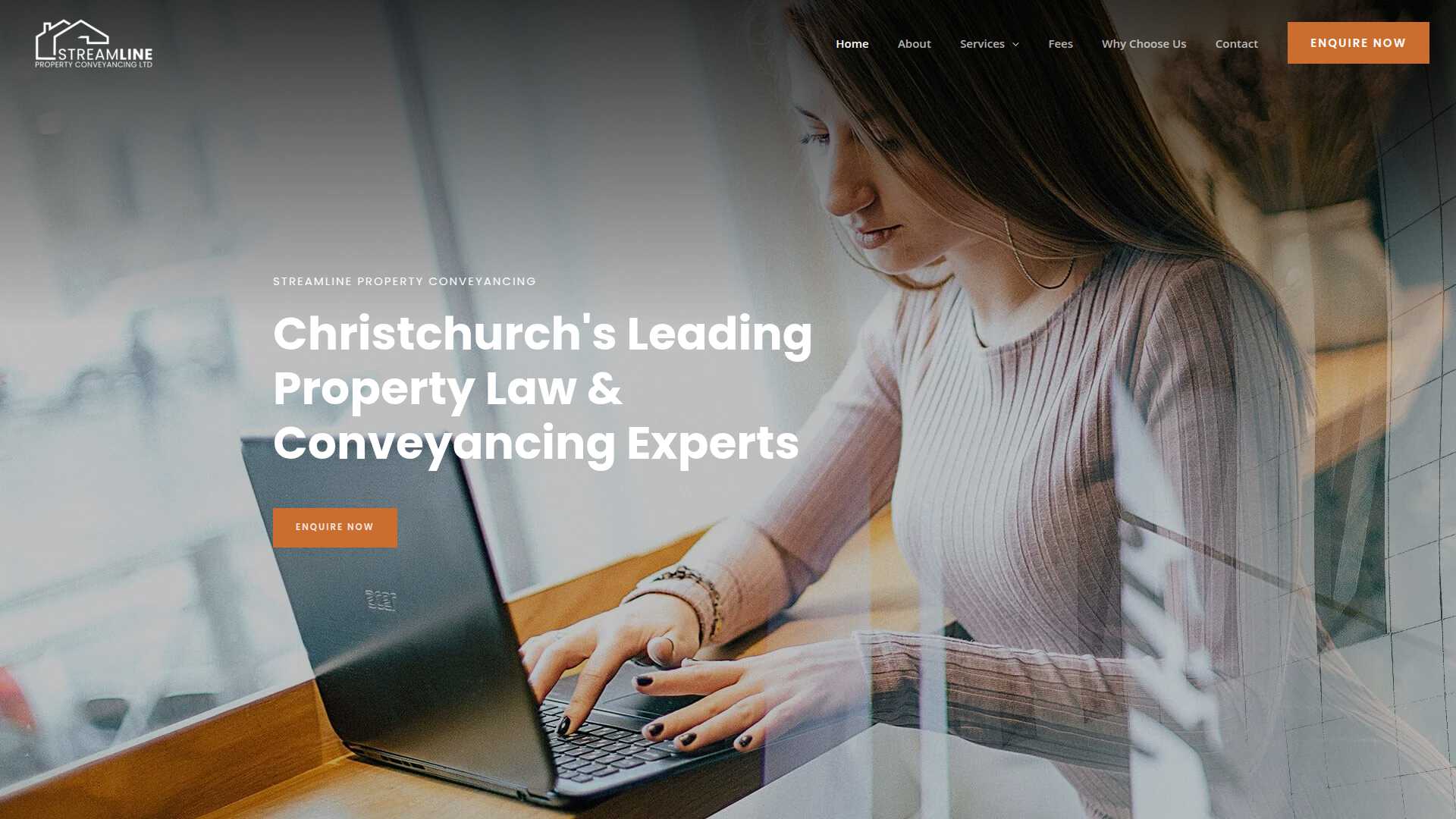 Website snapshot for Streamline Property Conveyancing