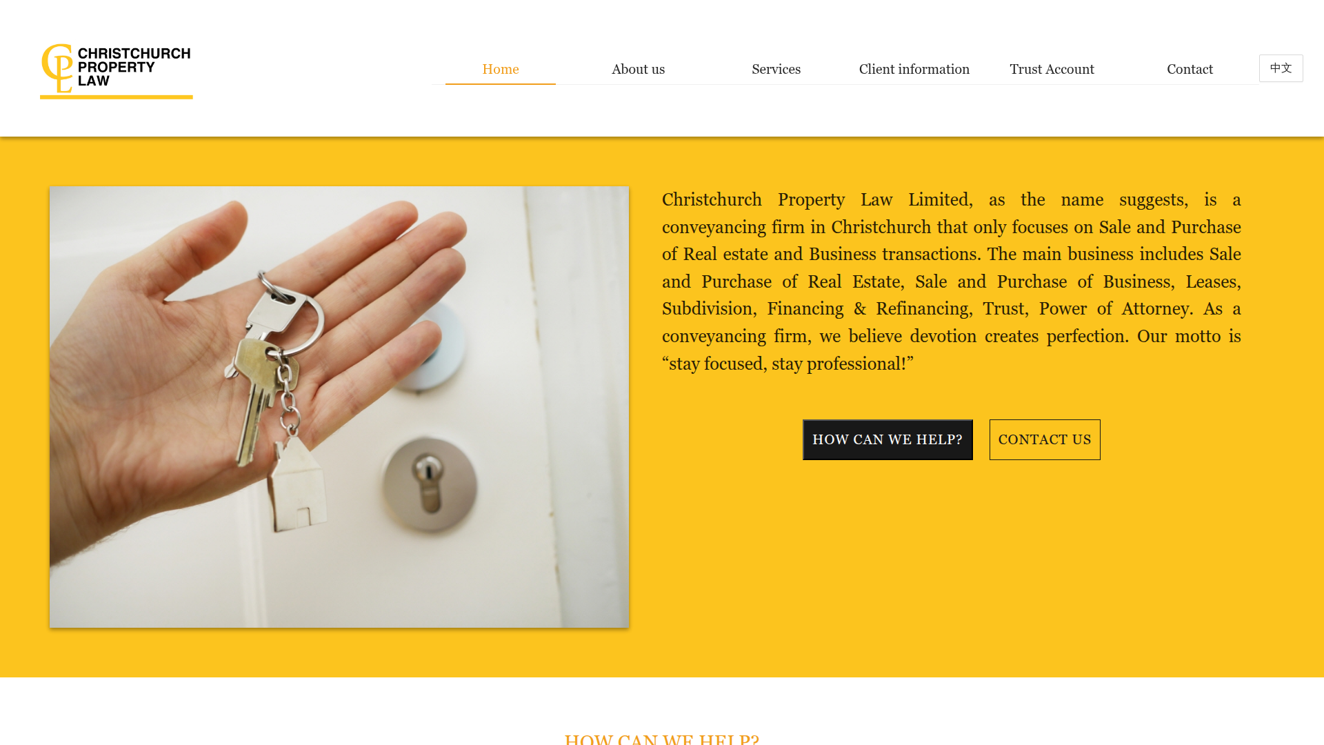 Website snapshot for Christchurch Property Law Limited