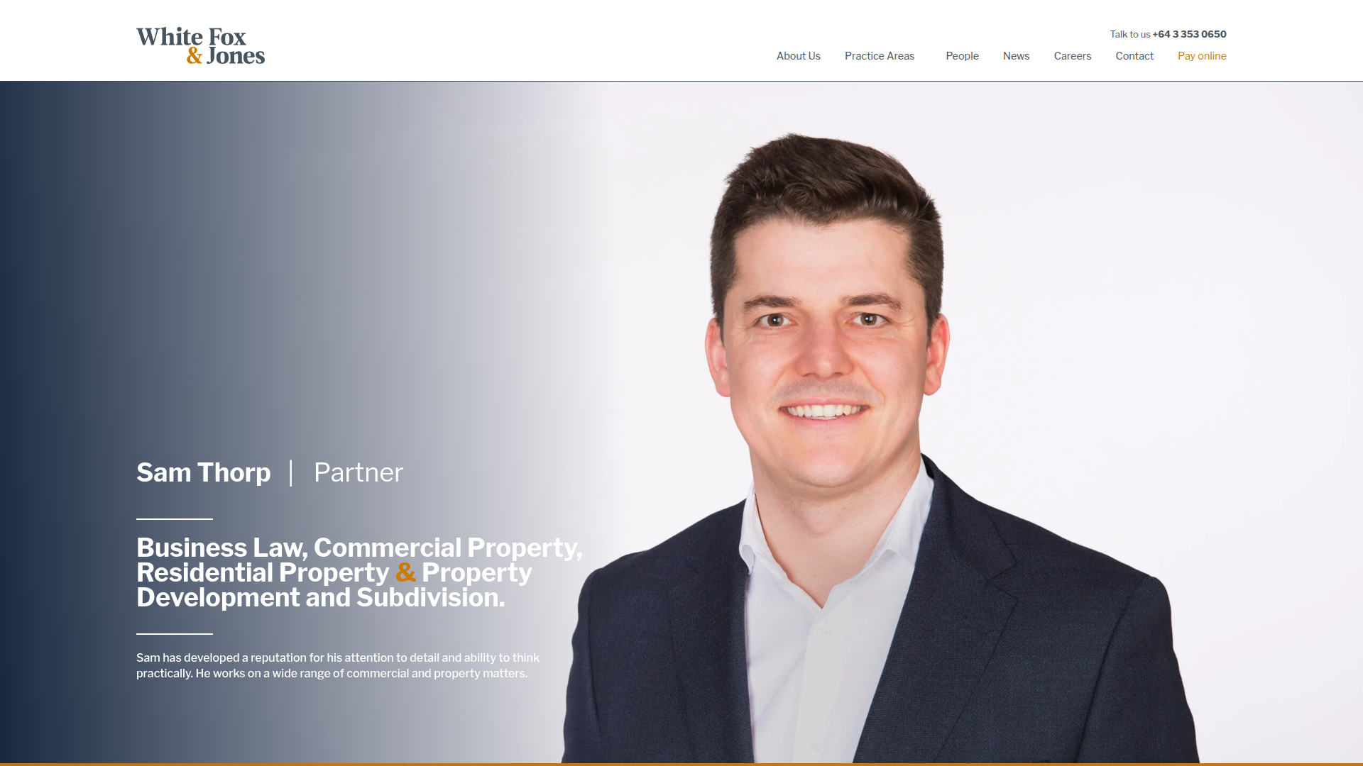 Website snapshot for White Fox & Jones