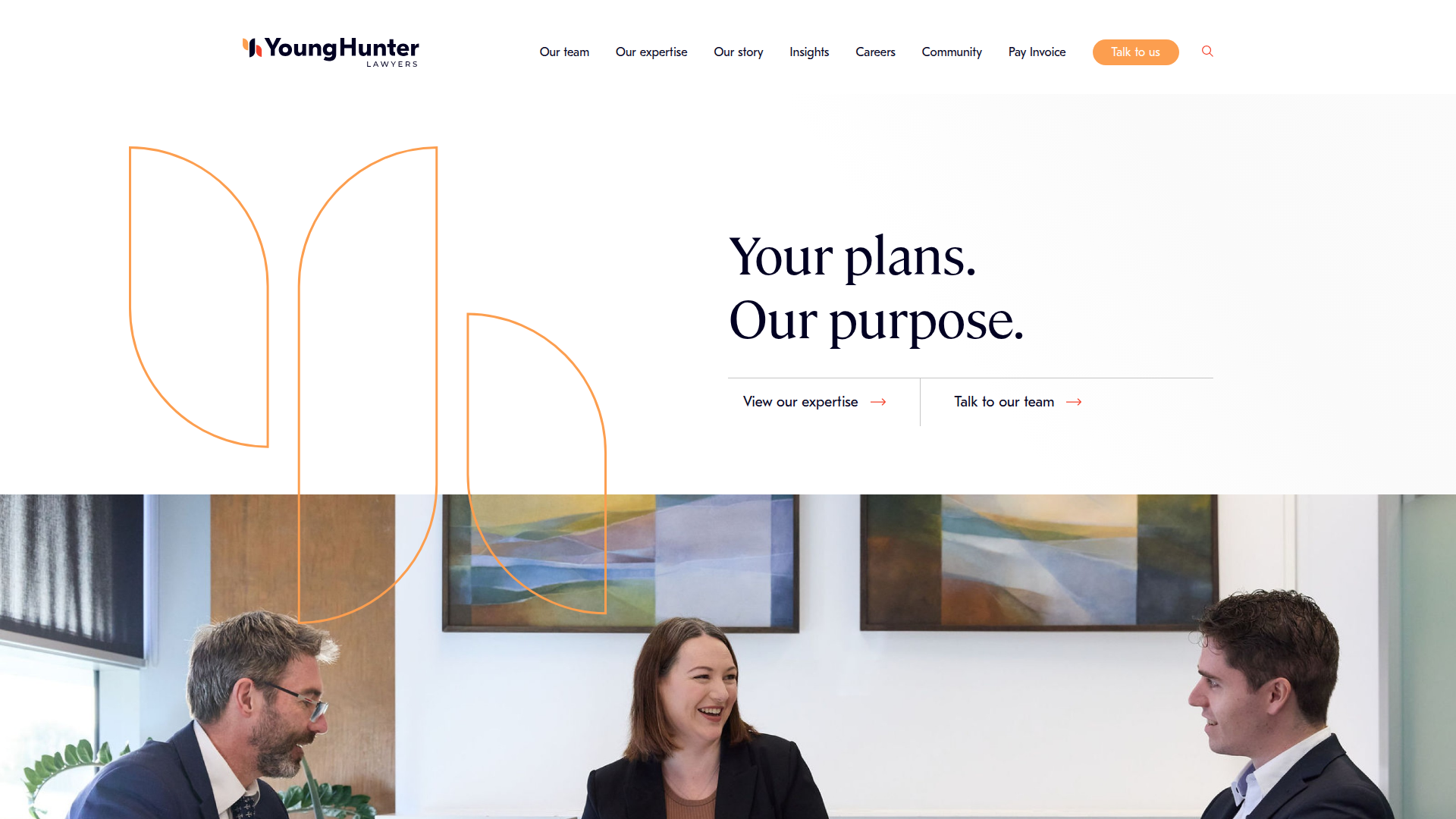 Website snapshot for Young Hunter Lawyers