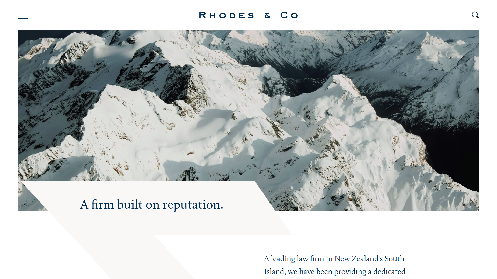 Website snapshot for Rhodes & Co