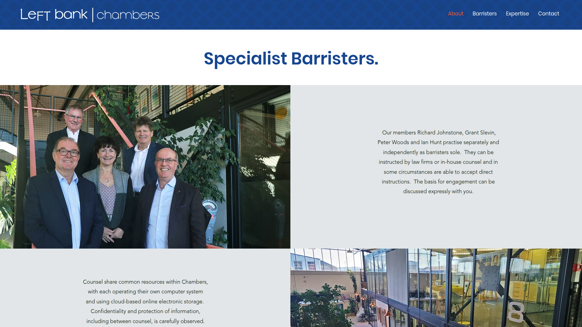 Website snapshot for Grant Slevin | Barrister, Left Bank Chambers