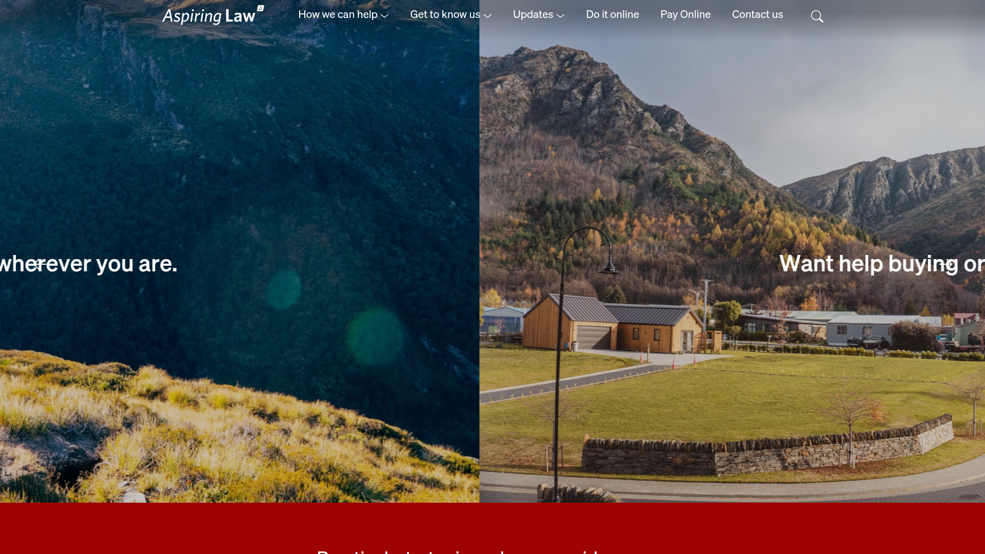 Website snapshot for Aspiring Law Cashmere