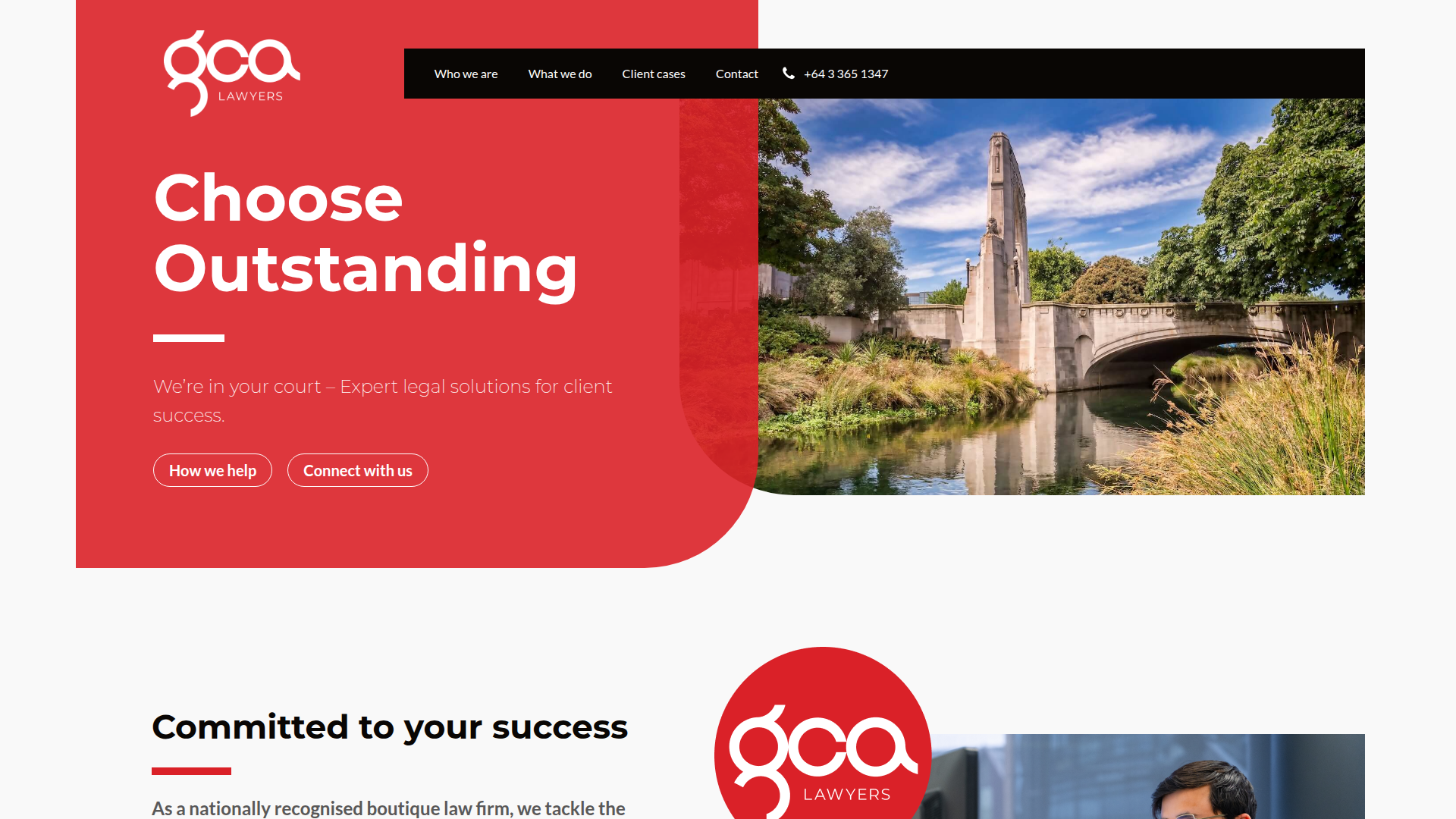 Website snapshot for GCA Lawyers