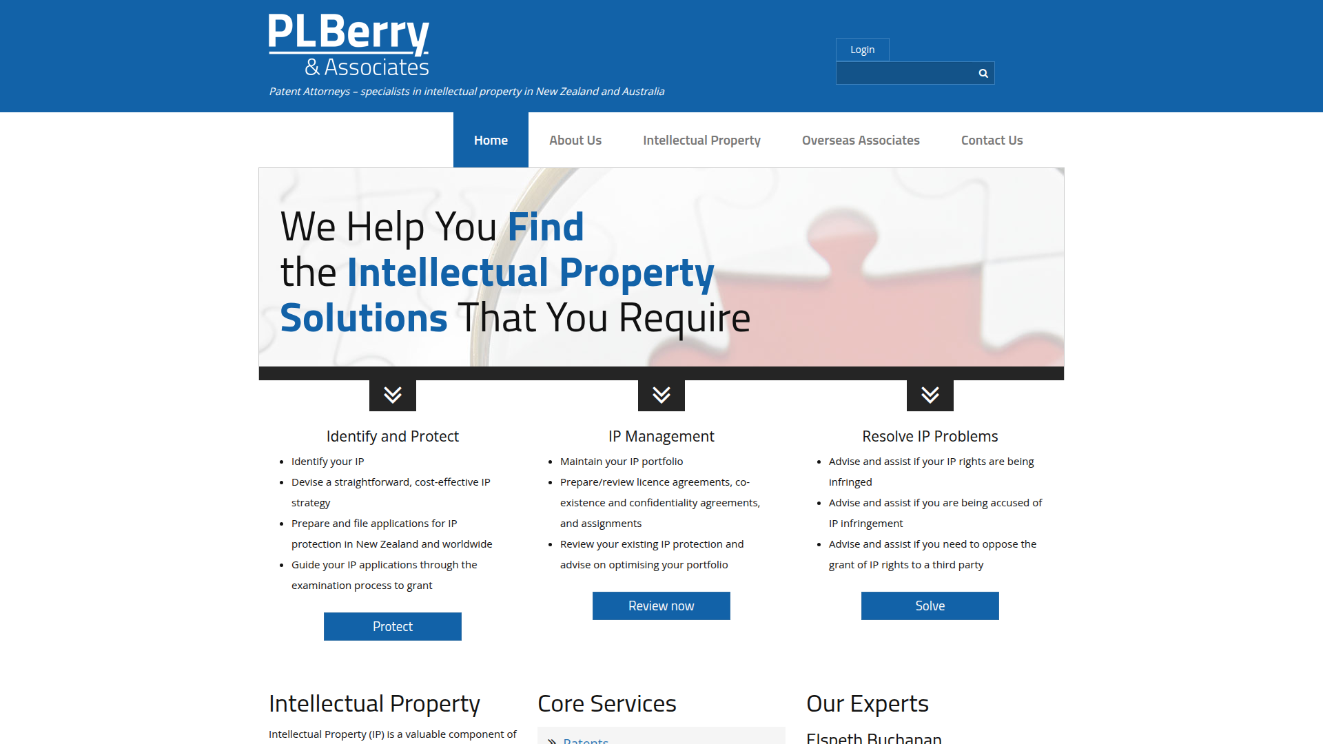 Website snapshot for P.L. Berry & Associates