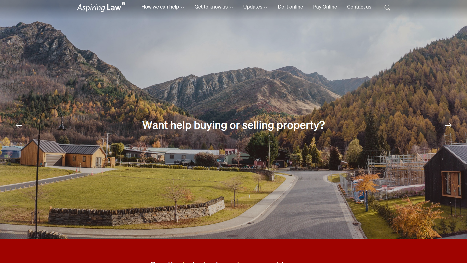 Website snapshot for Aspiring Law
