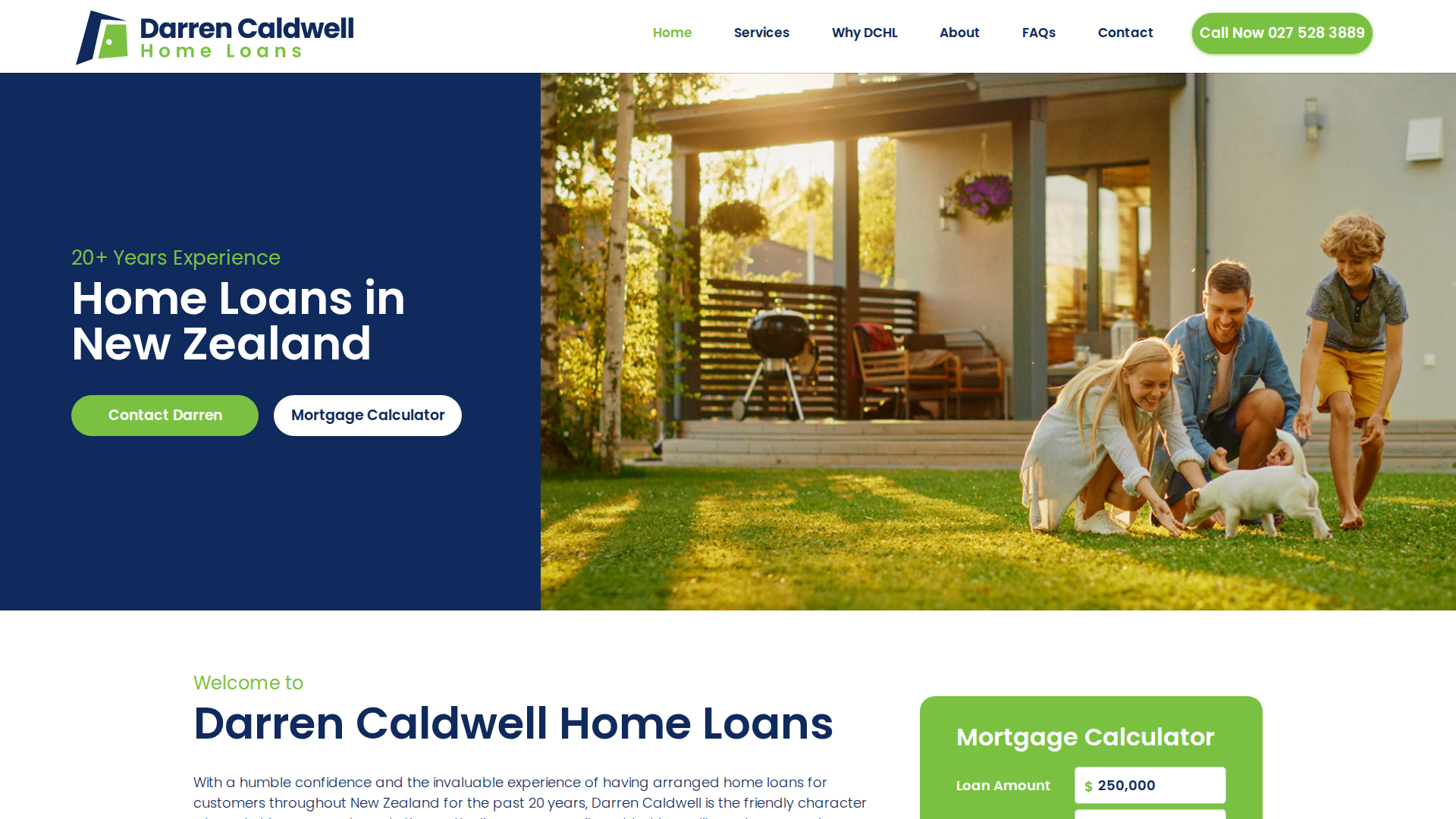 Website snapshot for Darren Caldwell Home Loans