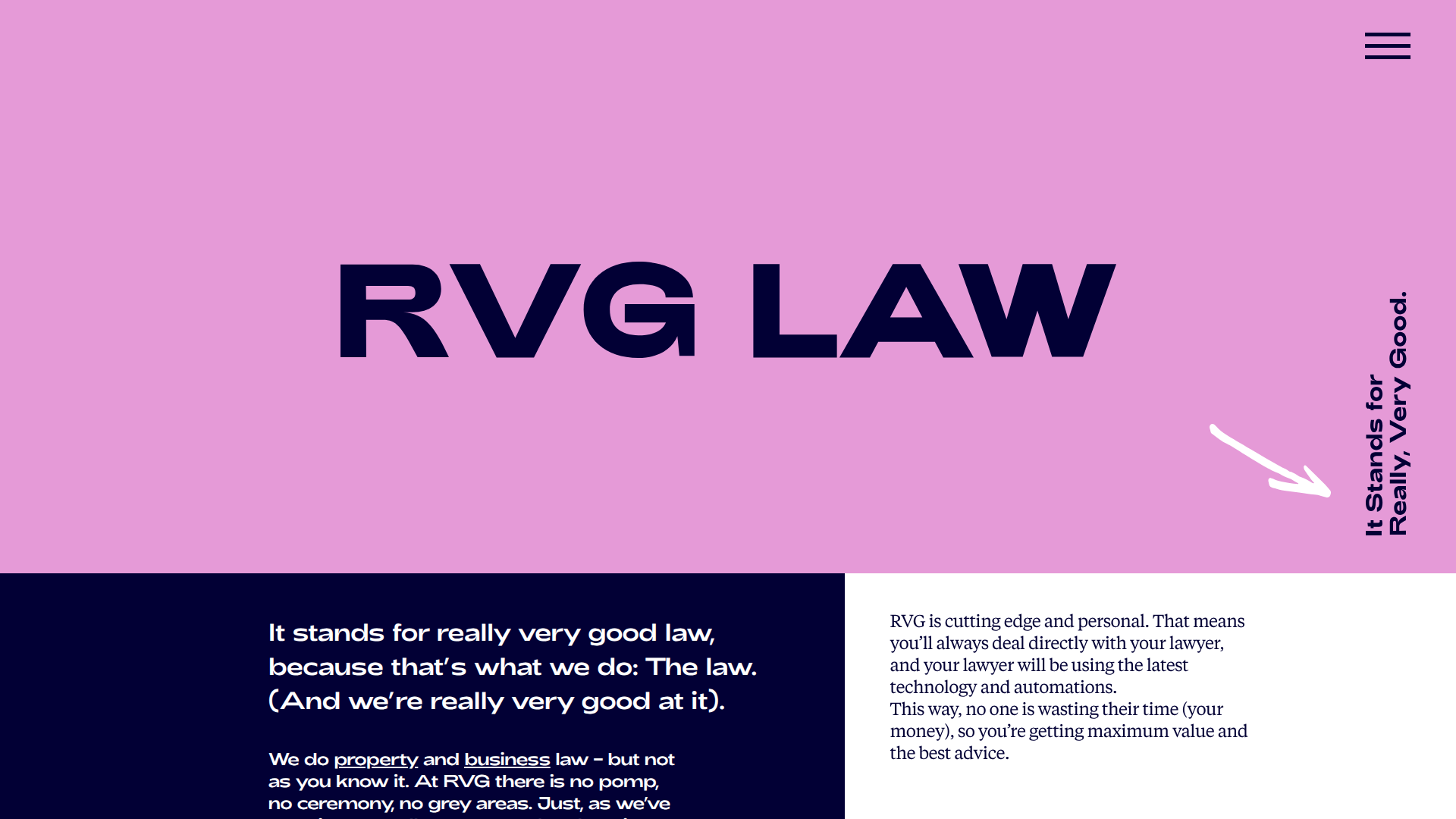 Website snapshot for RVG Law