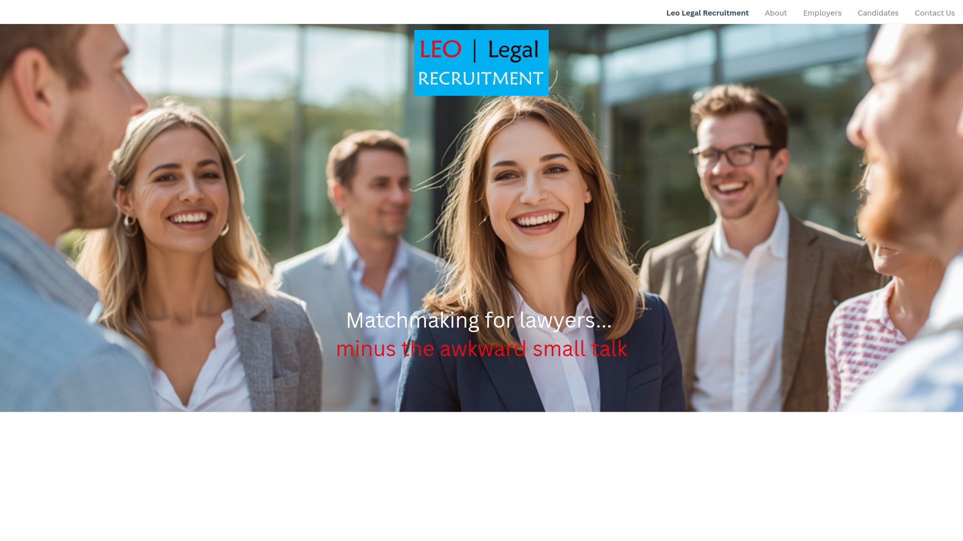 Website snapshot for Leo Legal Recruitment