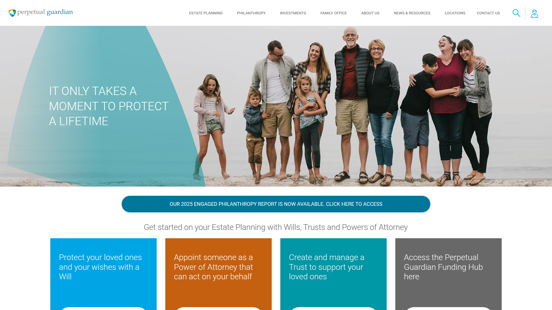 Website snapshot for Perpetual Guardian