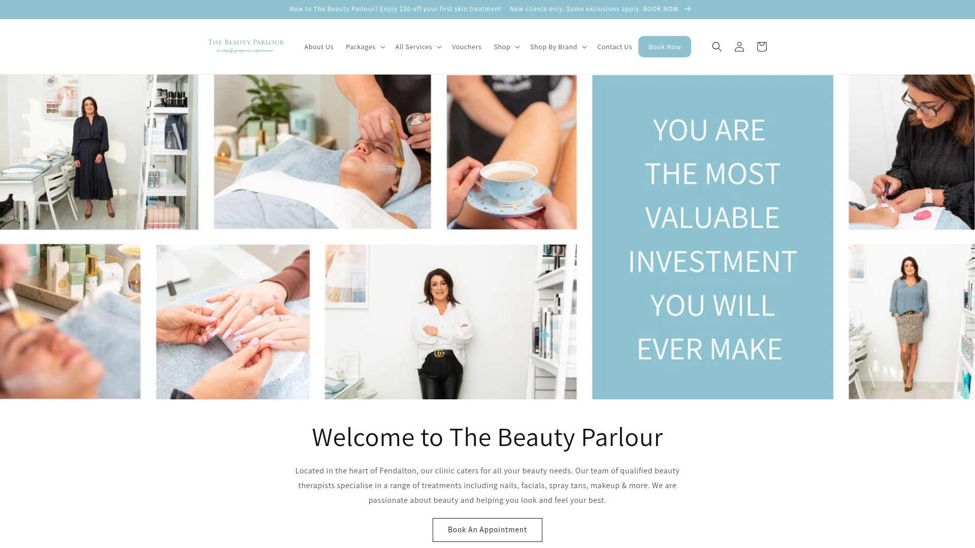 Website snapshot for The Beauty Parlour