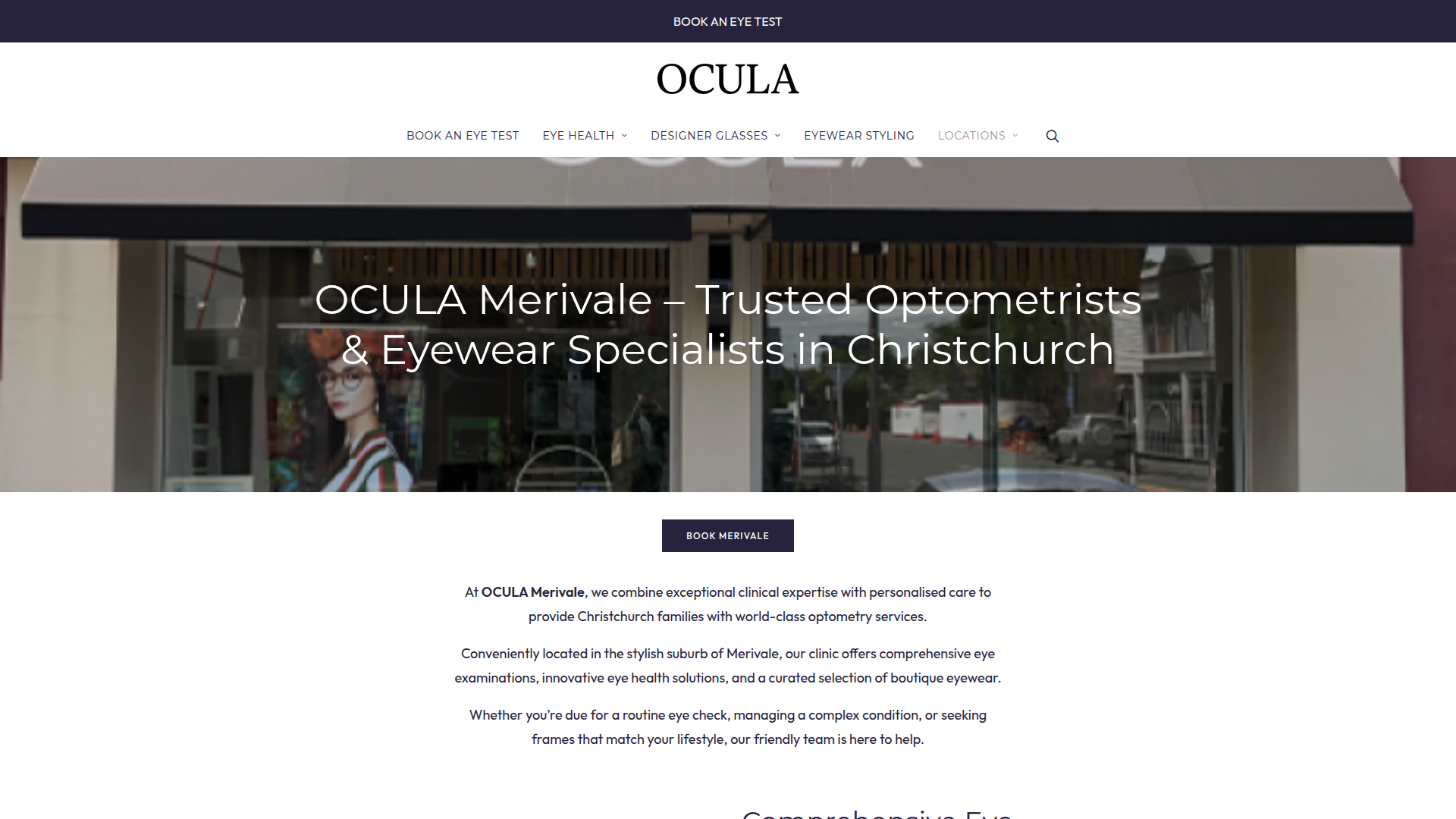 Website snapshot for OCULA
