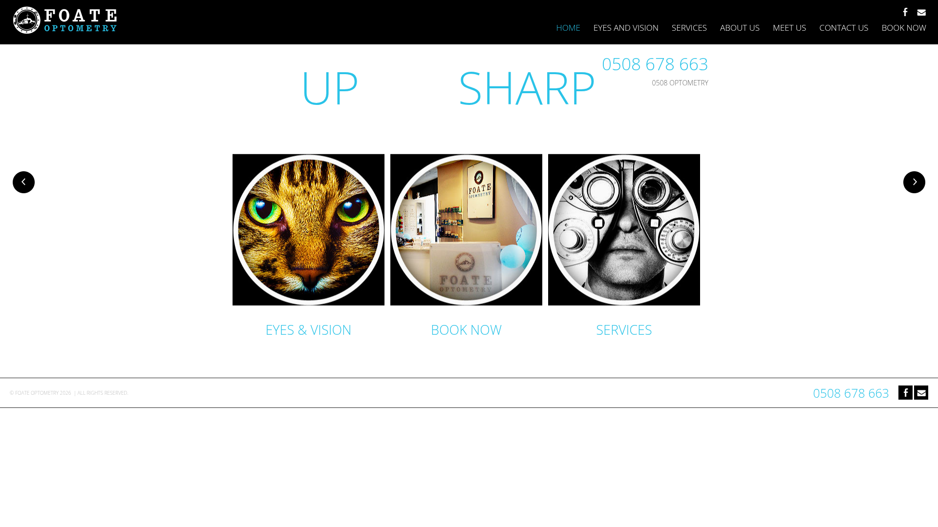 Website snapshot for Foate Optometry Bishopdale