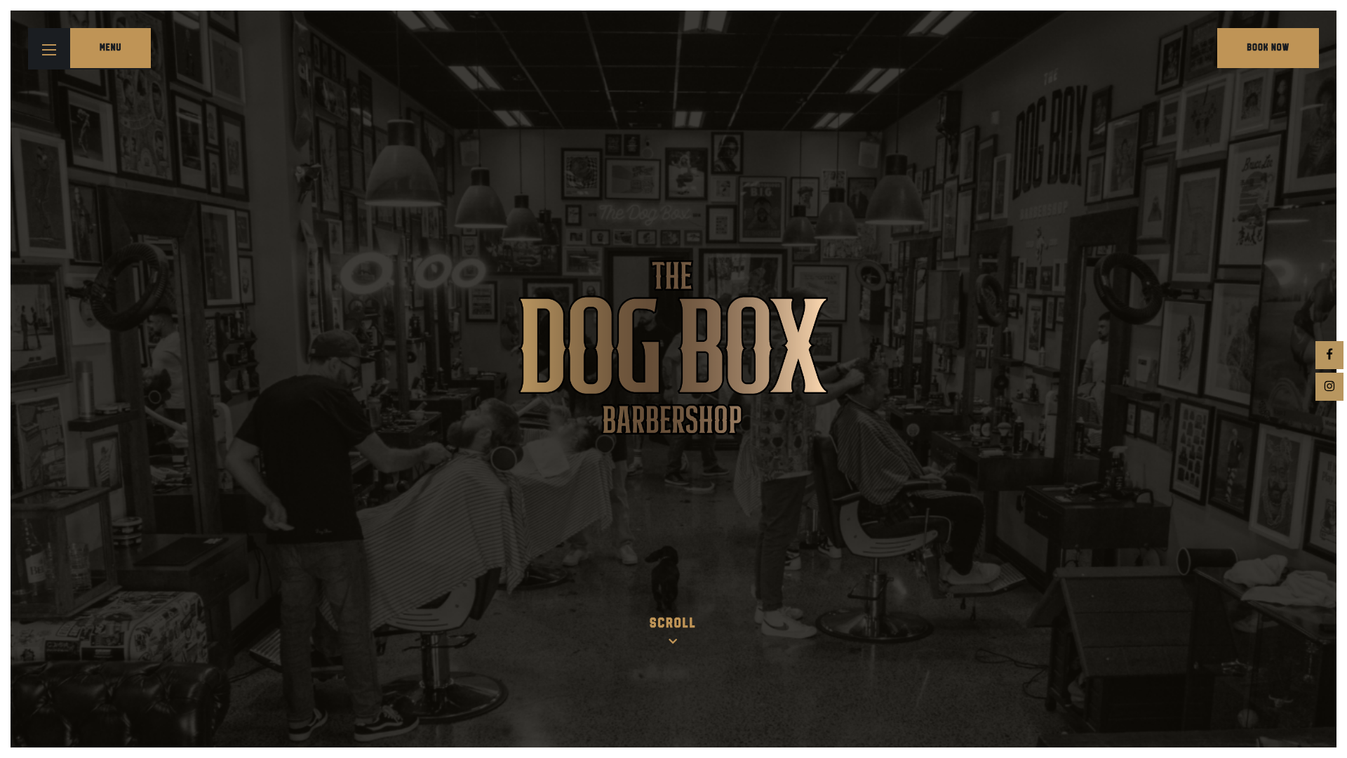 Website snapshot for The Dog Box Barber Shop on High street