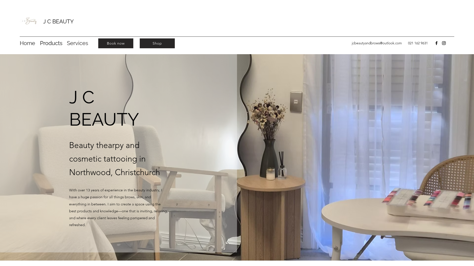 Website snapshot for J C Beauty