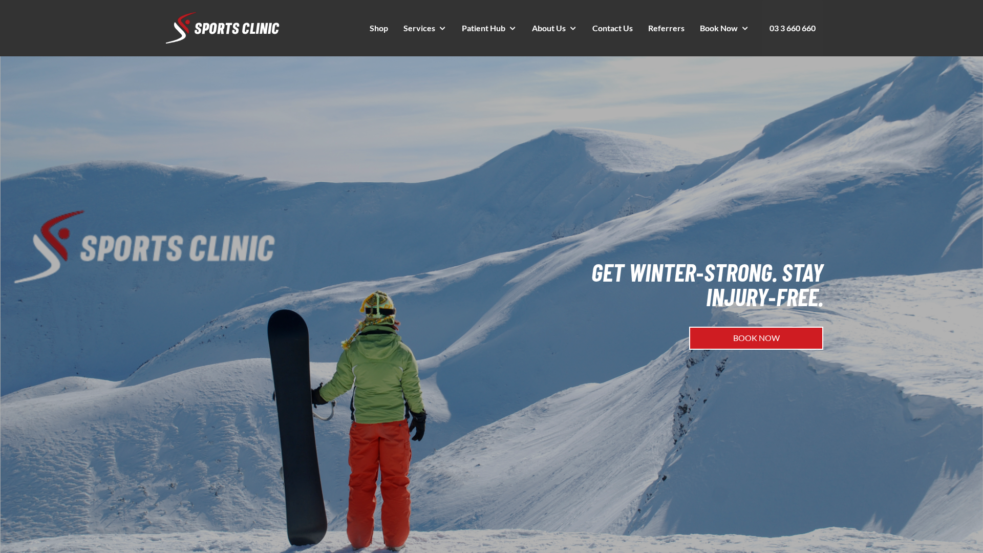 Website snapshot for Sports Clinic Christchurch