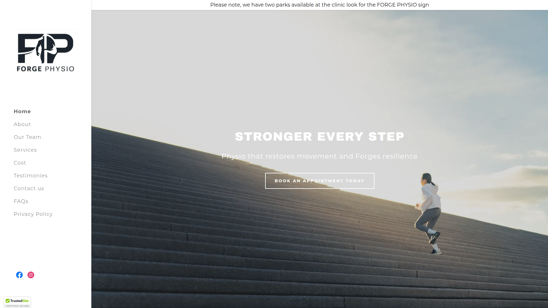 Website snapshot for Forge Physio