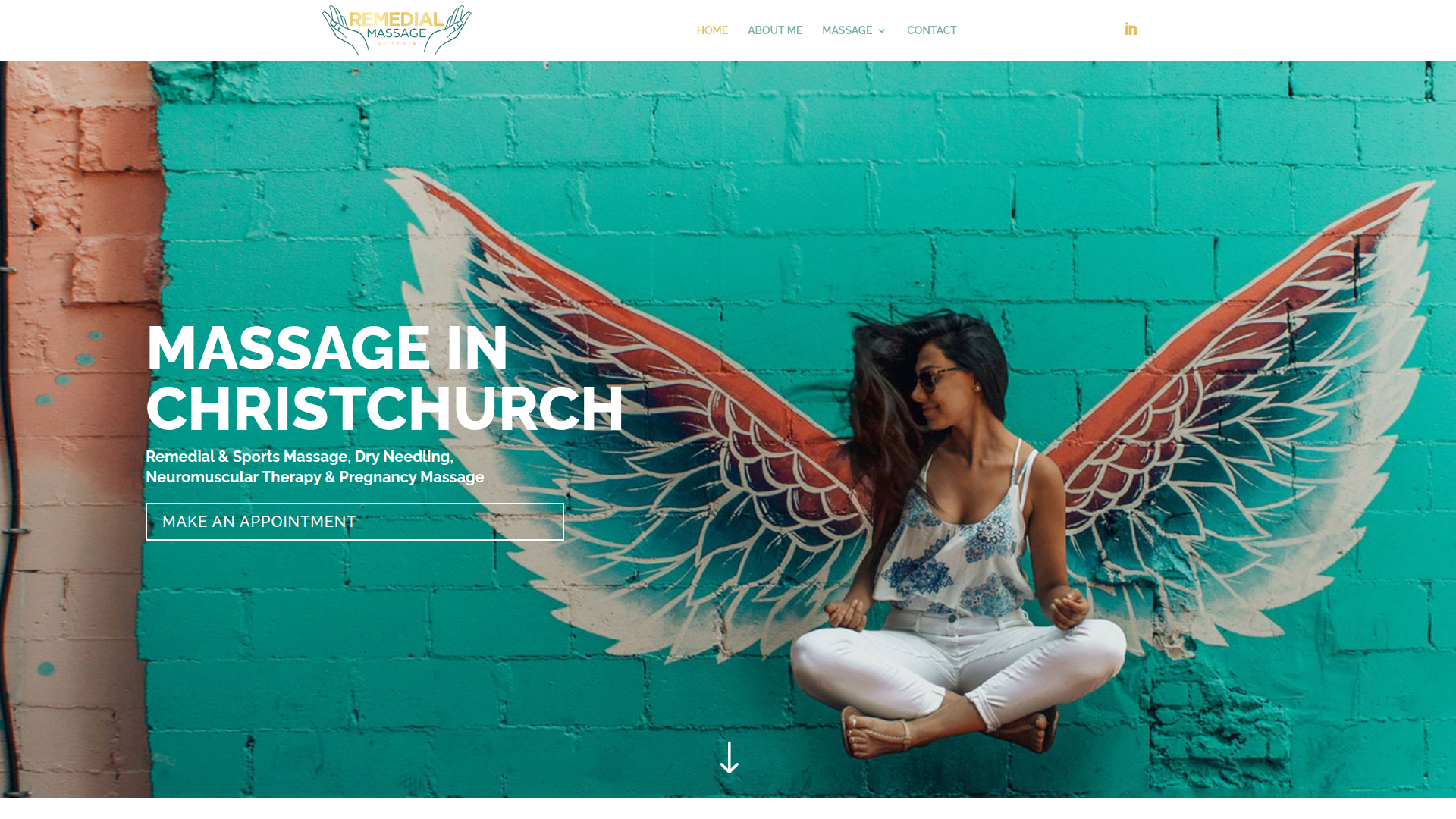 Website snapshot for Remedial Massage by Sonia