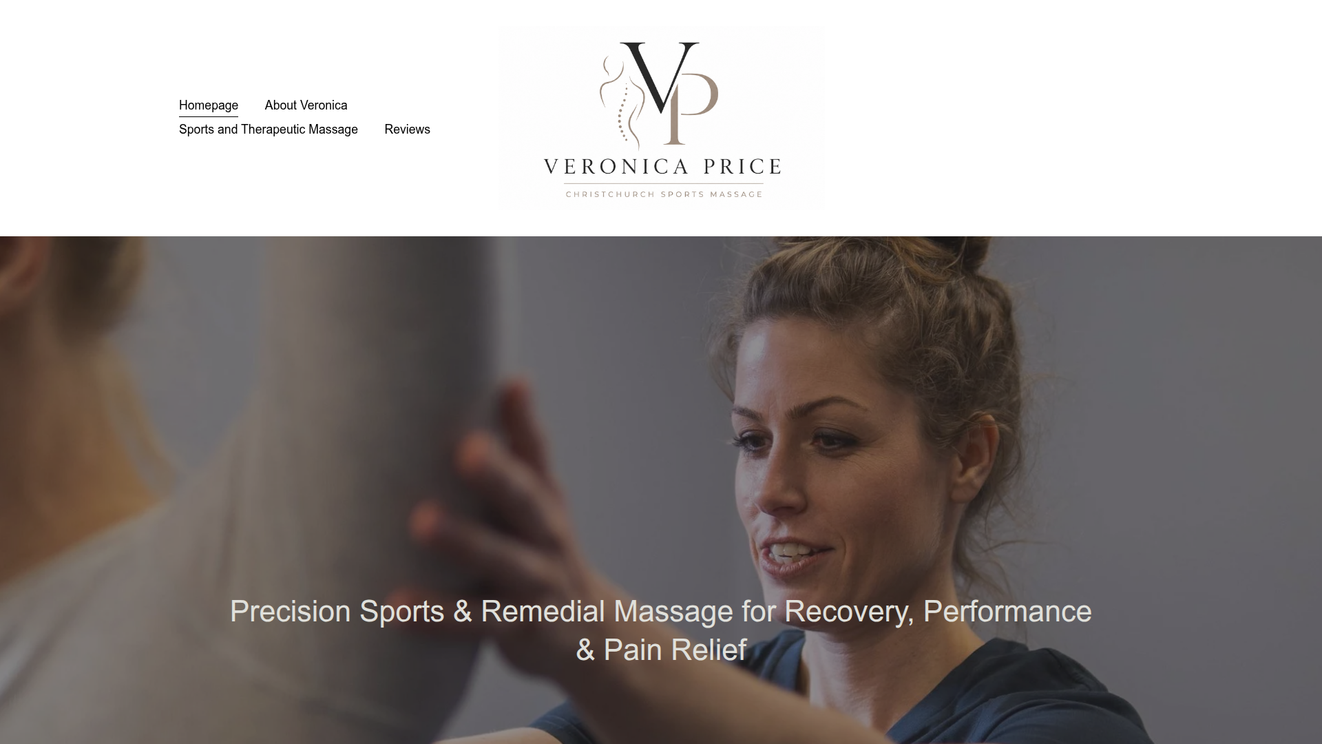 Website snapshot for Christchurch Sports Massage