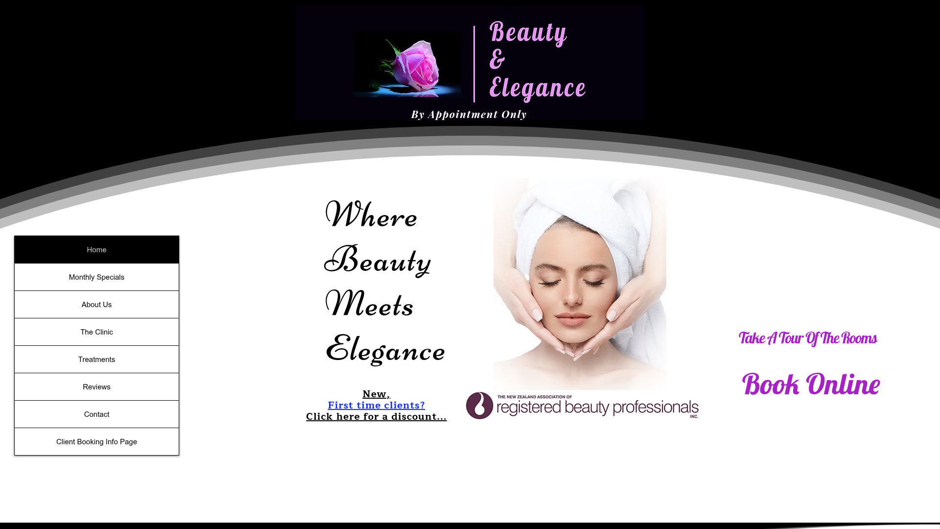 Website snapshot for Beauty & Elegance