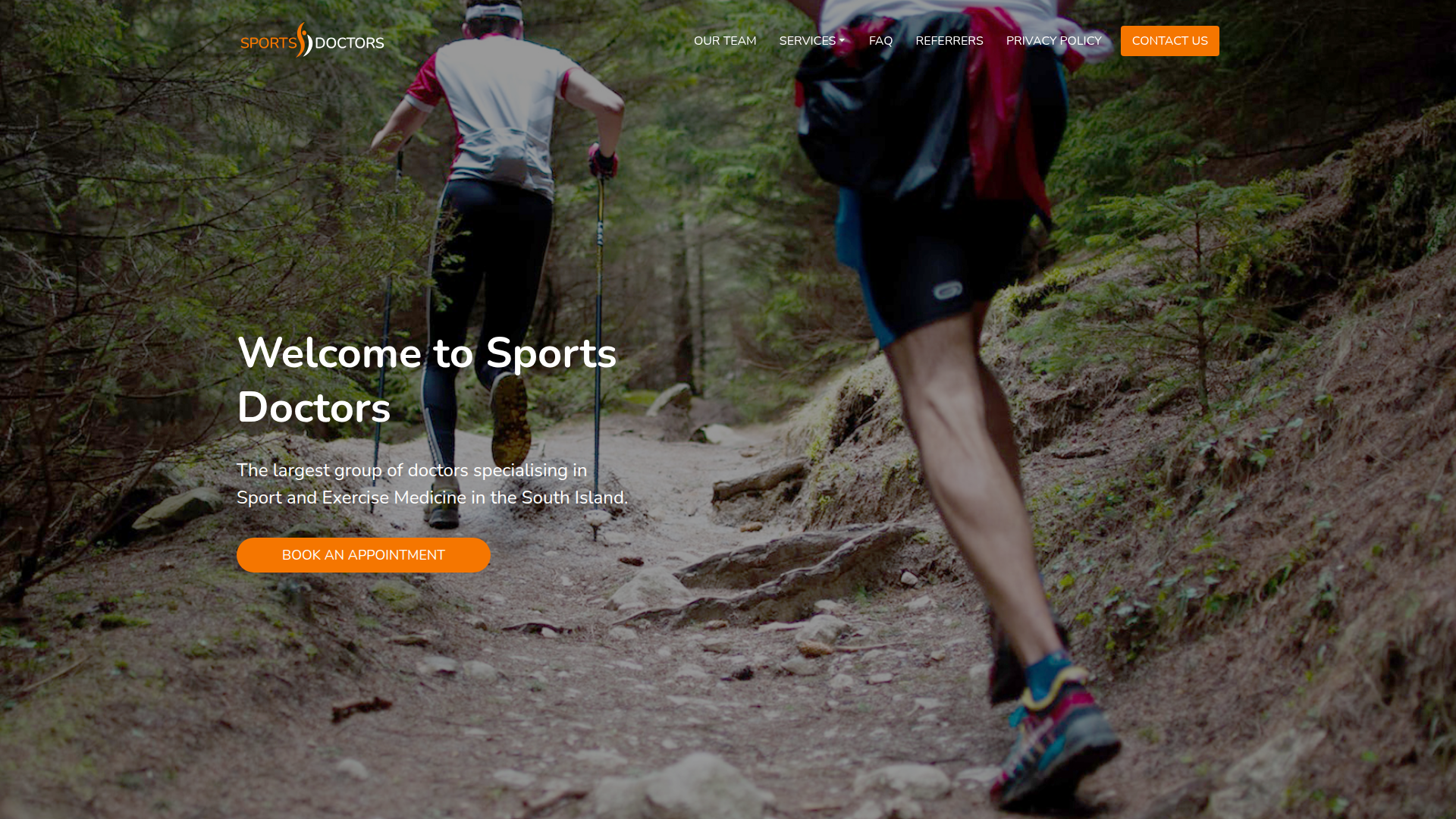 Website snapshot for Sports Doctors