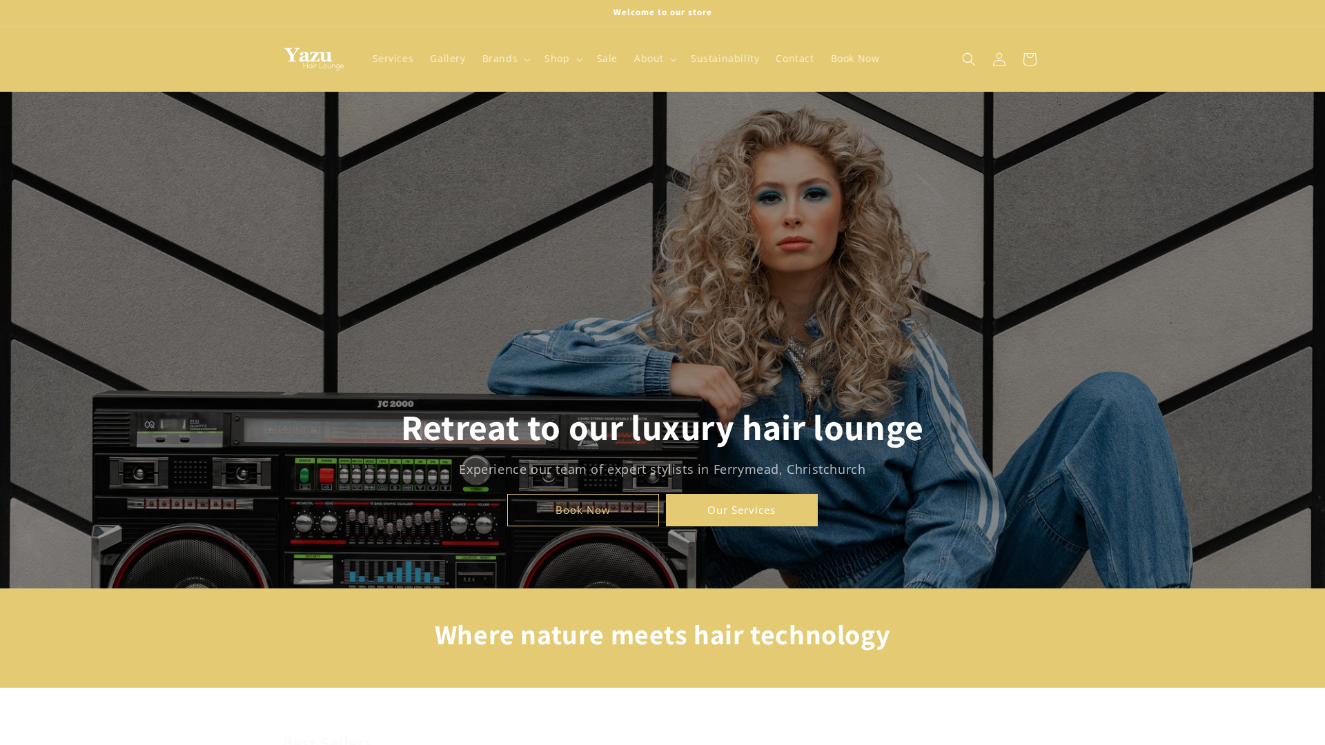 Website snapshot for Yazu Hair Lounge