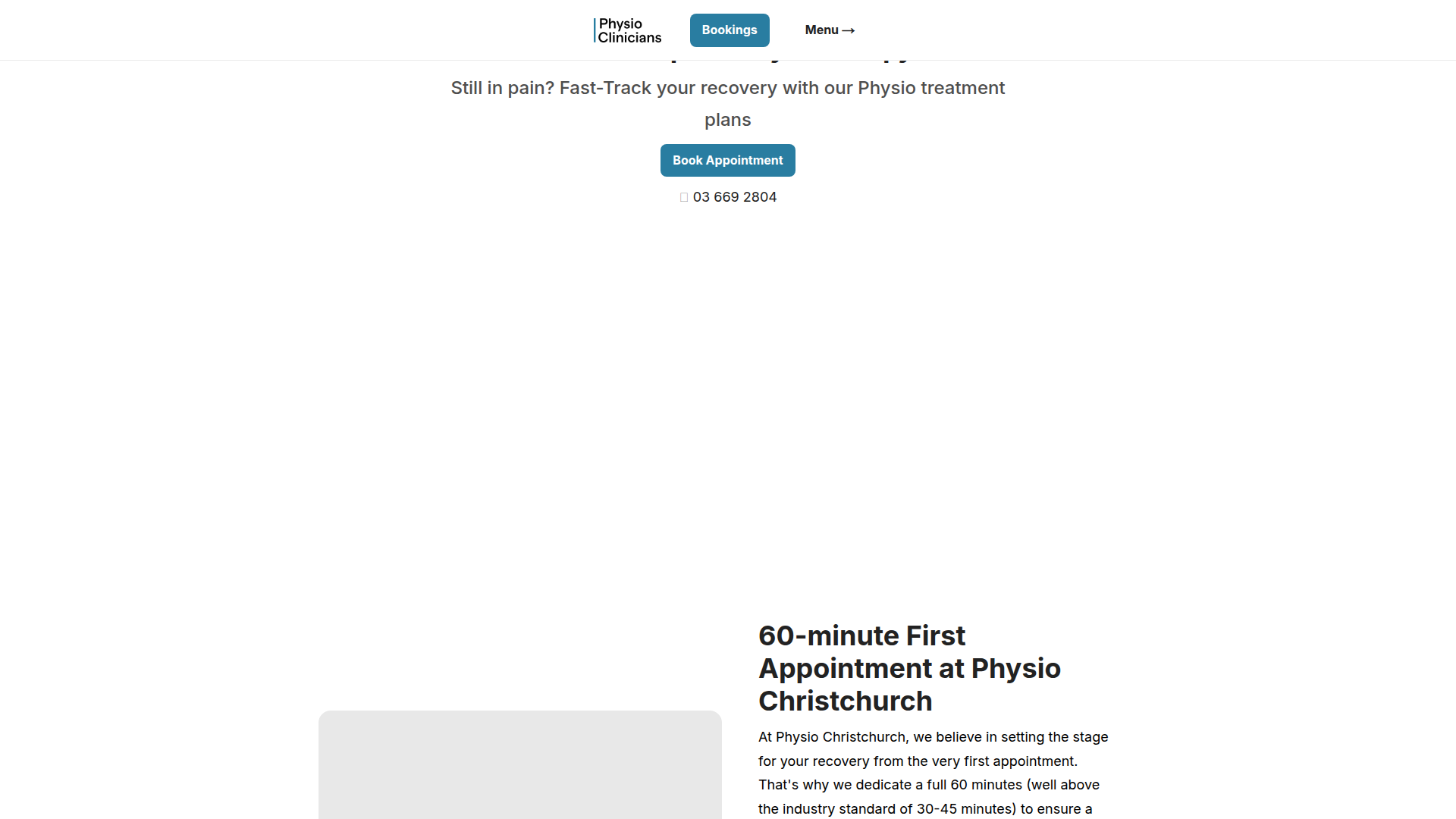 Website snapshot for Physio Christchurch