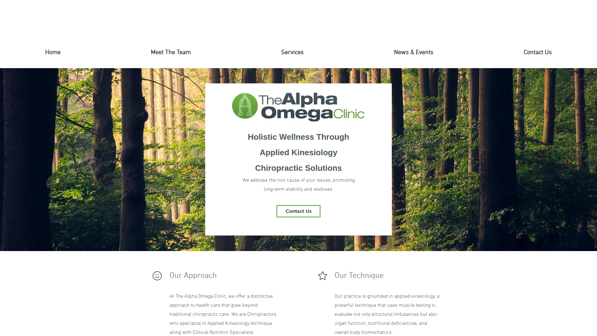 Website snapshot for The Alpha Omega Clinic