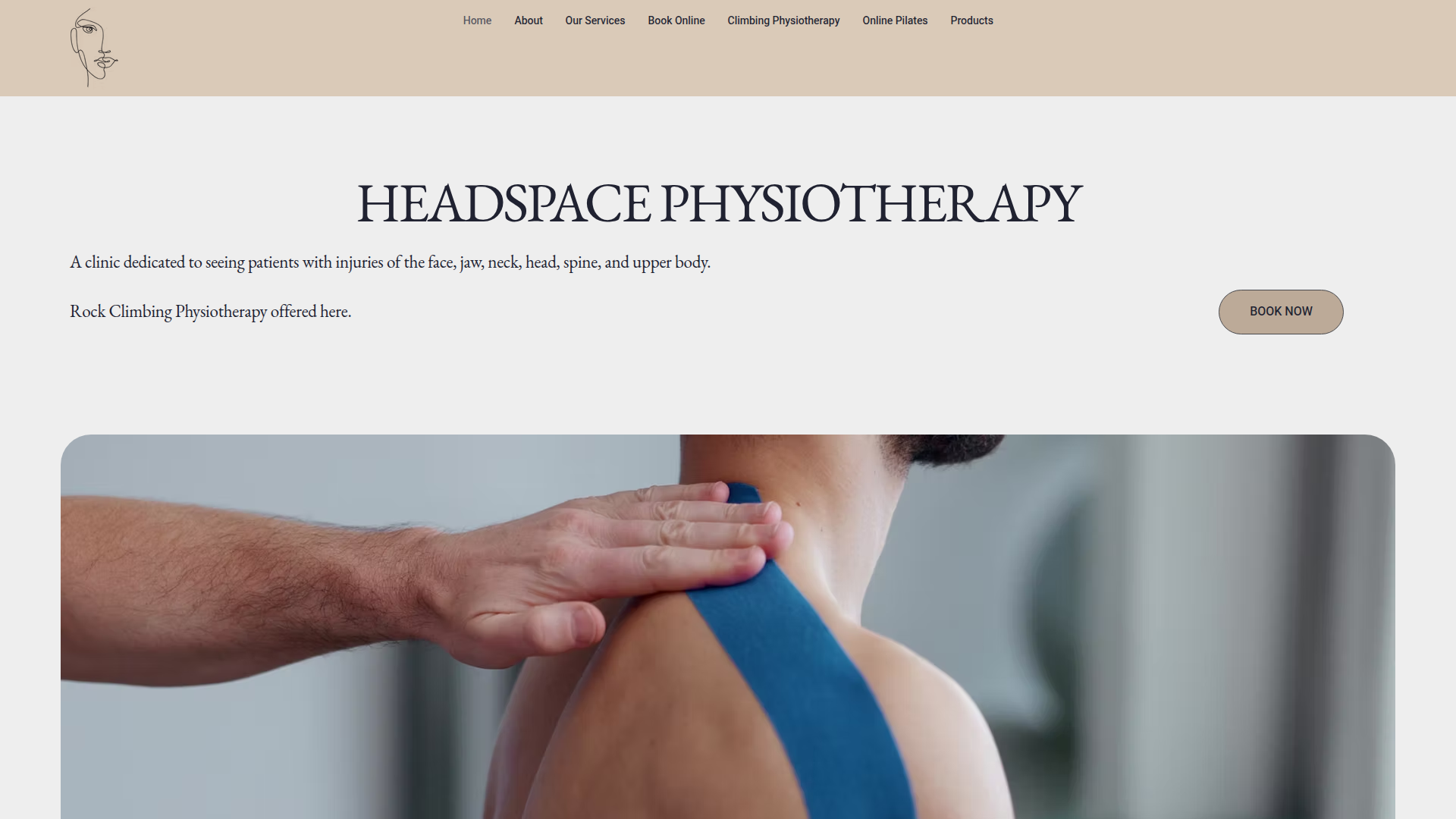 Website snapshot for Headspace Physiotherapy