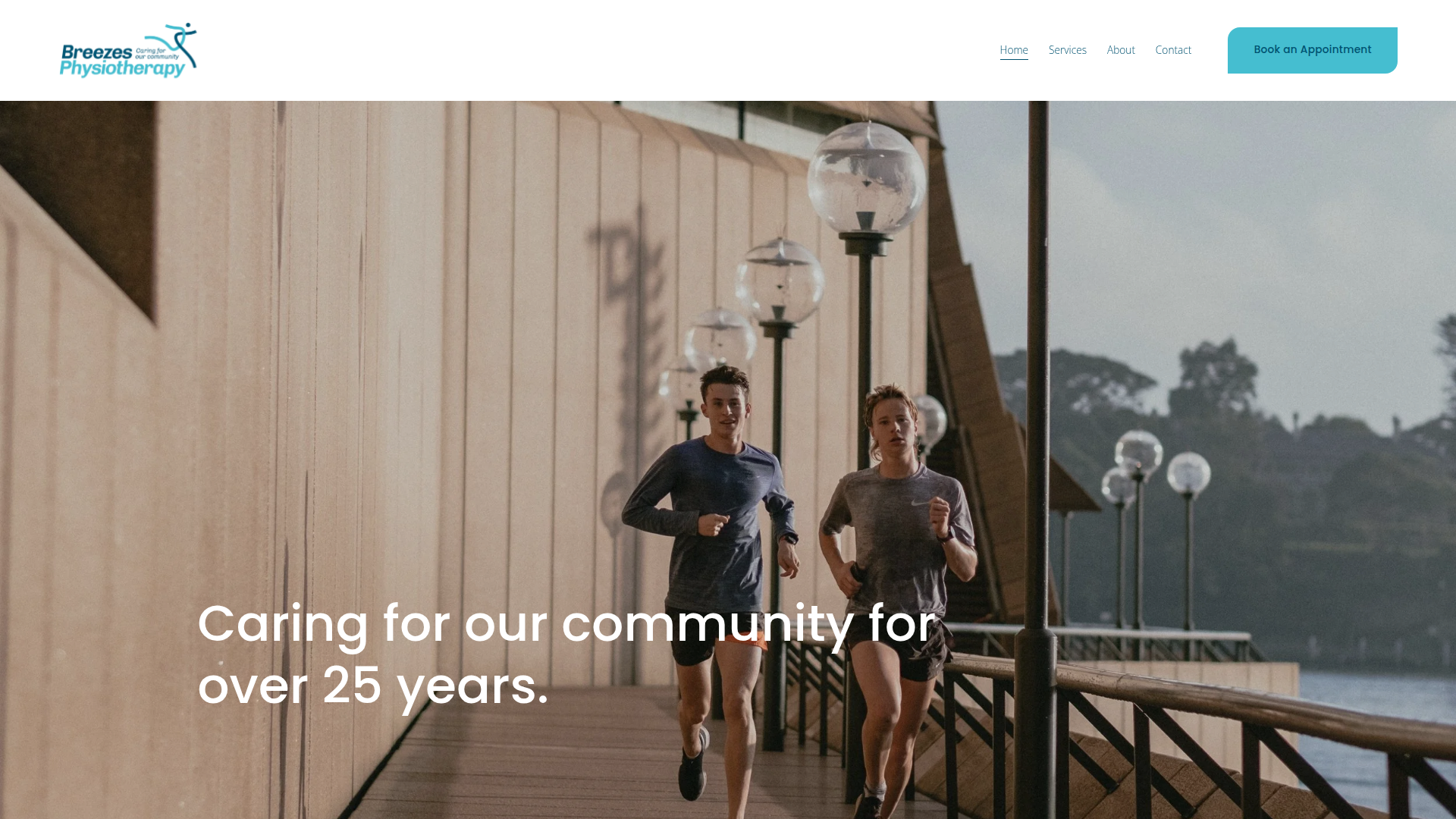 Website snapshot for Breezes Physiotherapy