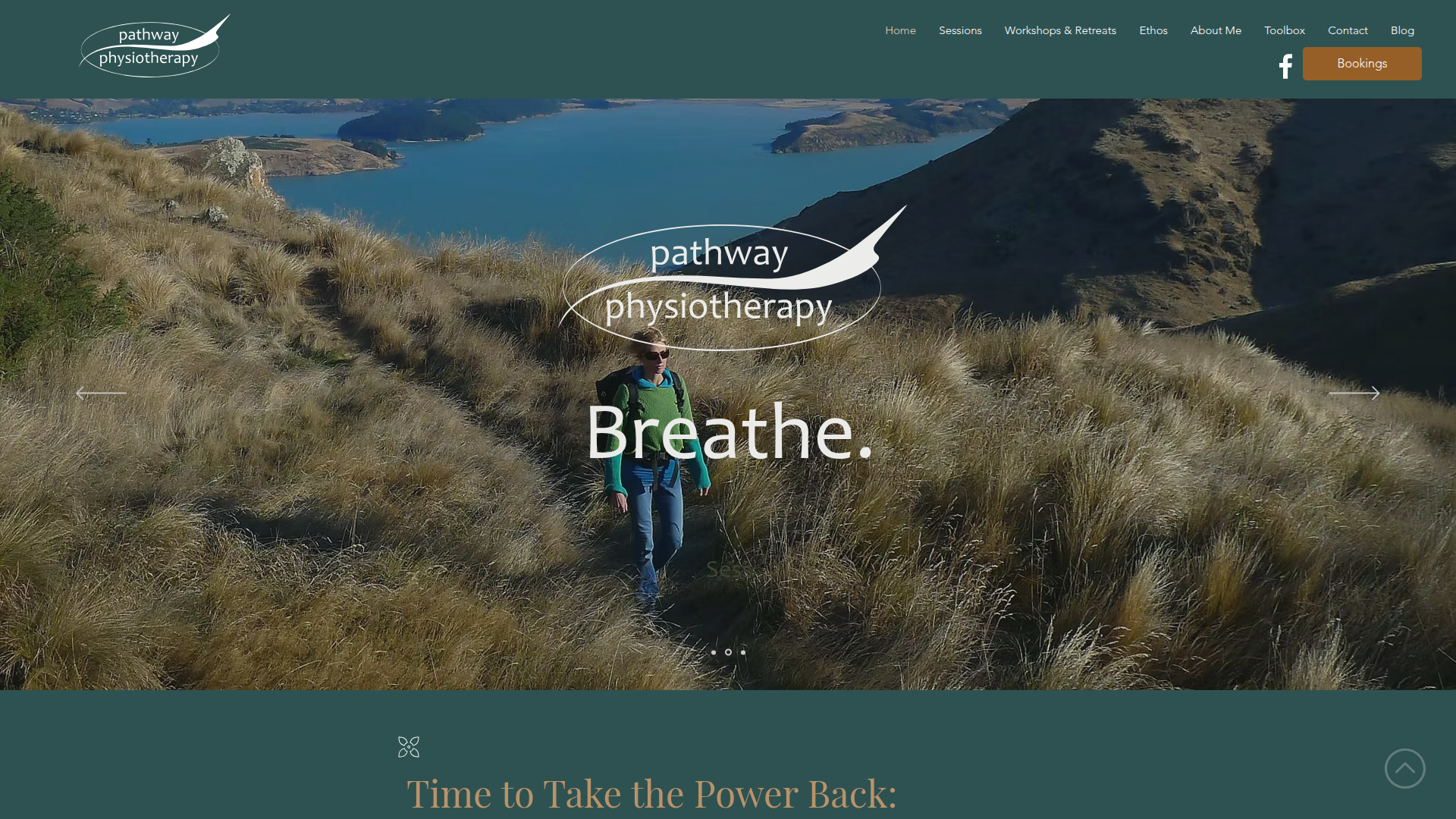 Website snapshot for Pathway Physiotherapy