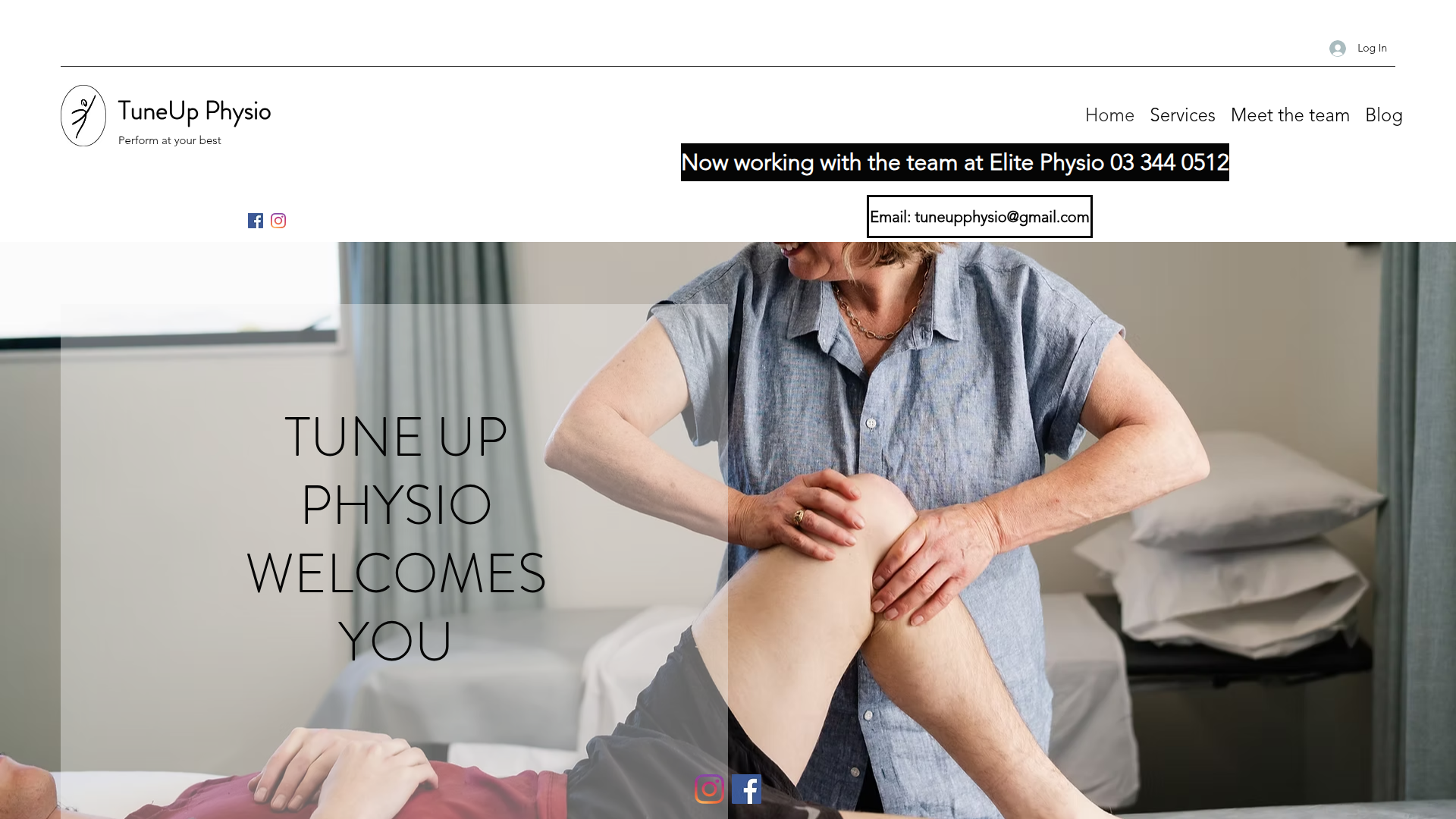 Website snapshot for TuneUp Physio Elite Physio
