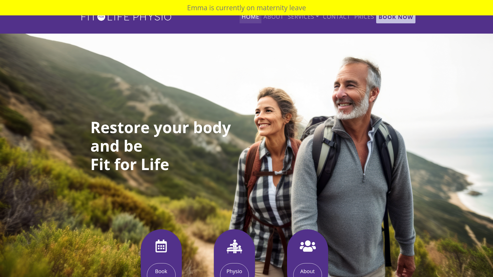 Website snapshot for Fit for Life Physio