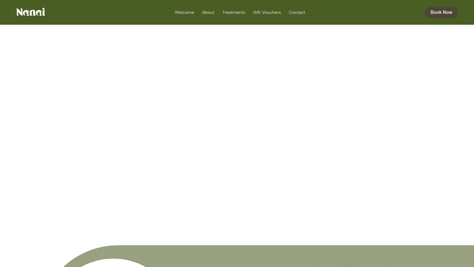 Website snapshot for Nanai Therapeutic Massage