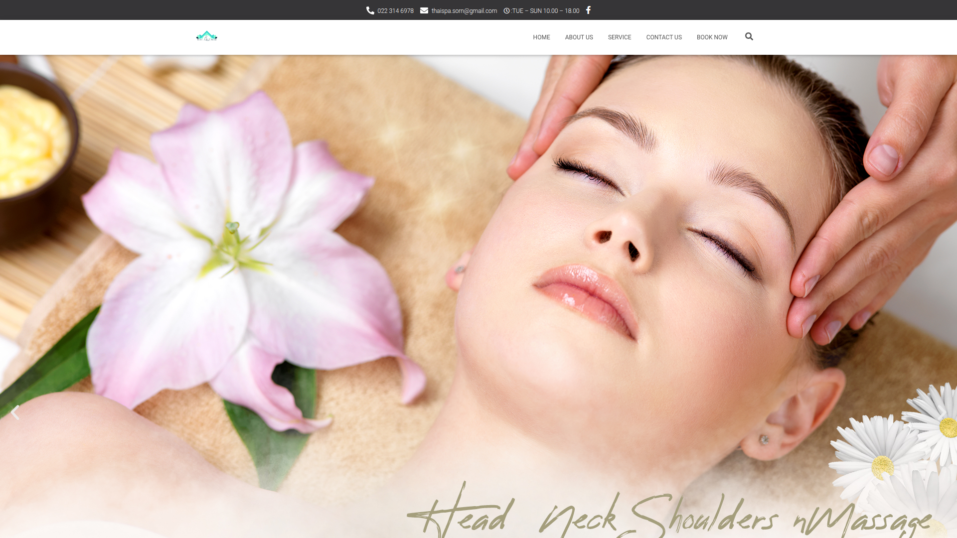 Website snapshot for Thaidee Massage