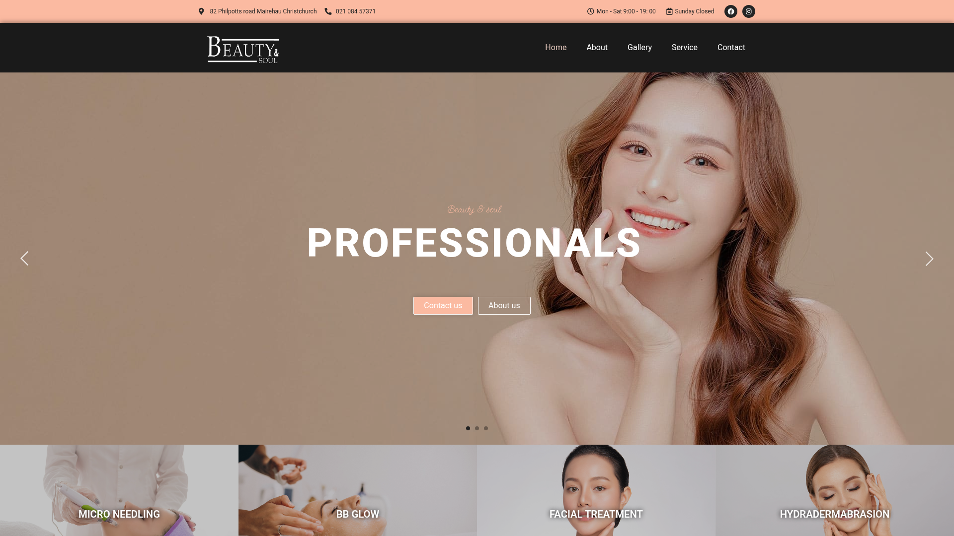 Website snapshot for Beauty And Soul