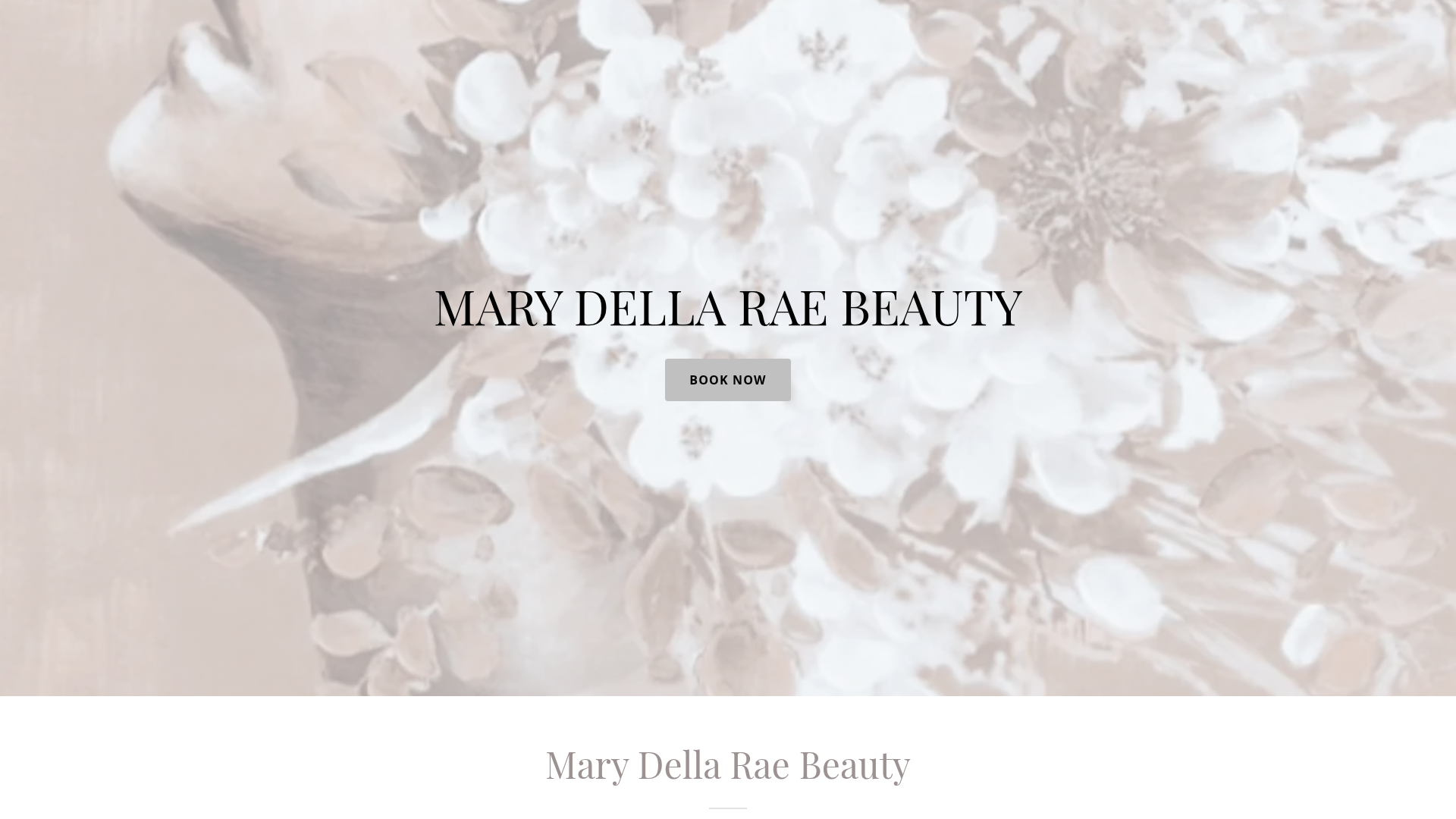 Website snapshot for Mary Della Rae Beauty