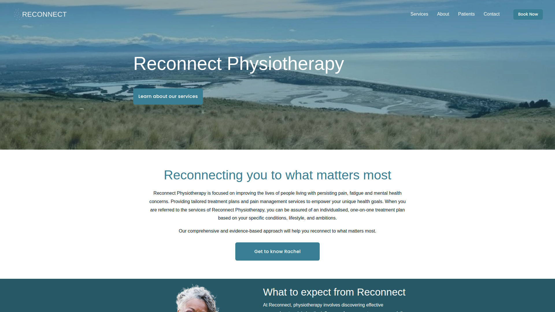 Website snapshot for Reconnect Physio