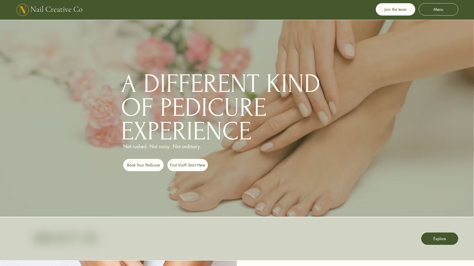 Website snapshot for Nail Creative Co