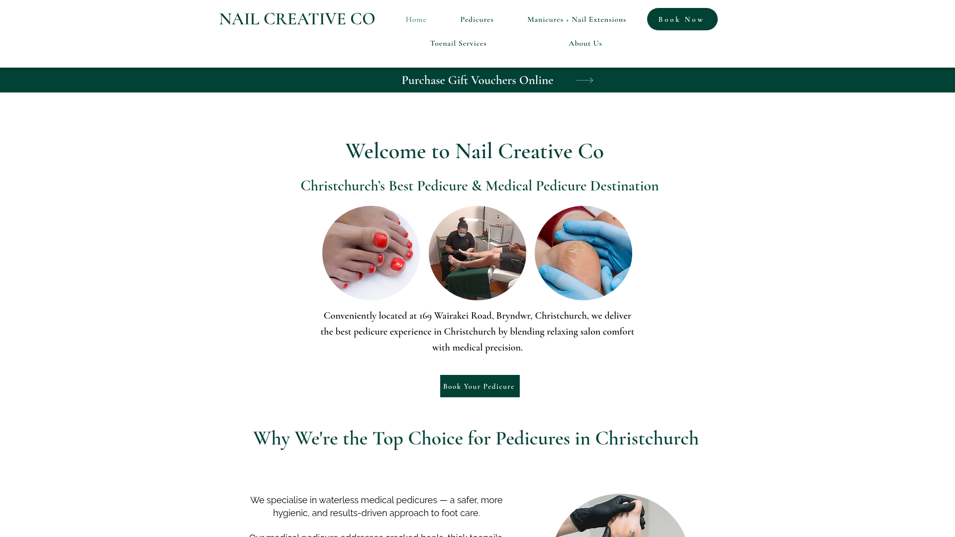 Website snapshot for Nail Creative Co