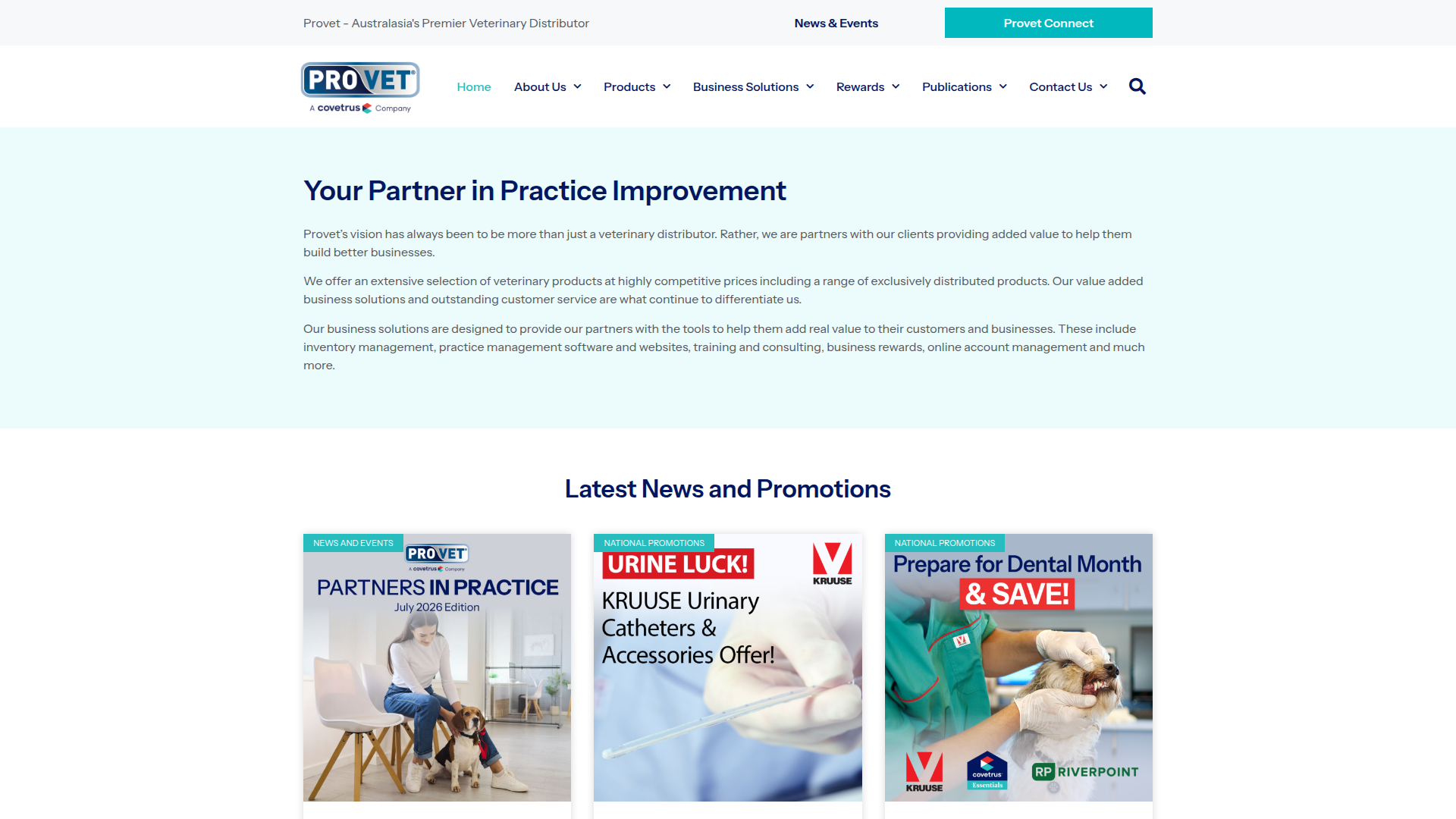 Website snapshot for Provet NZ Pty Ltd