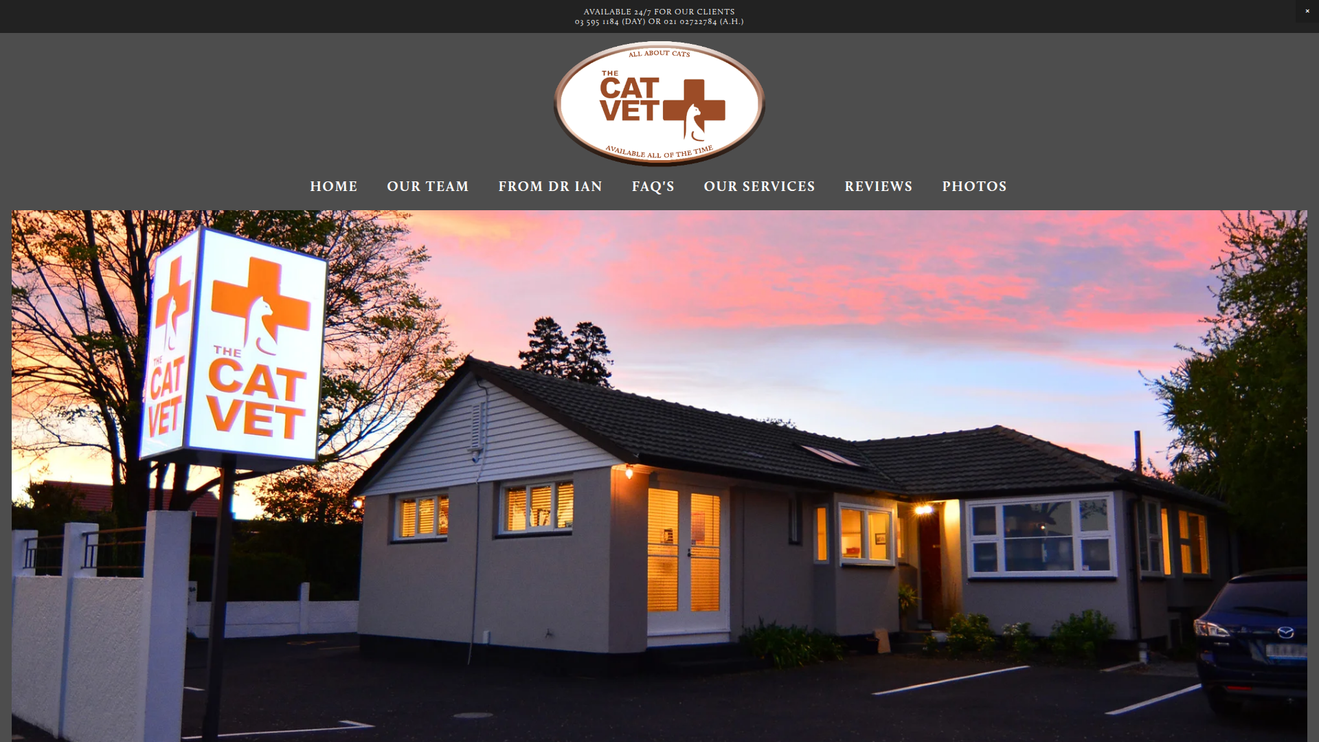 Website snapshot for The Cat Vet