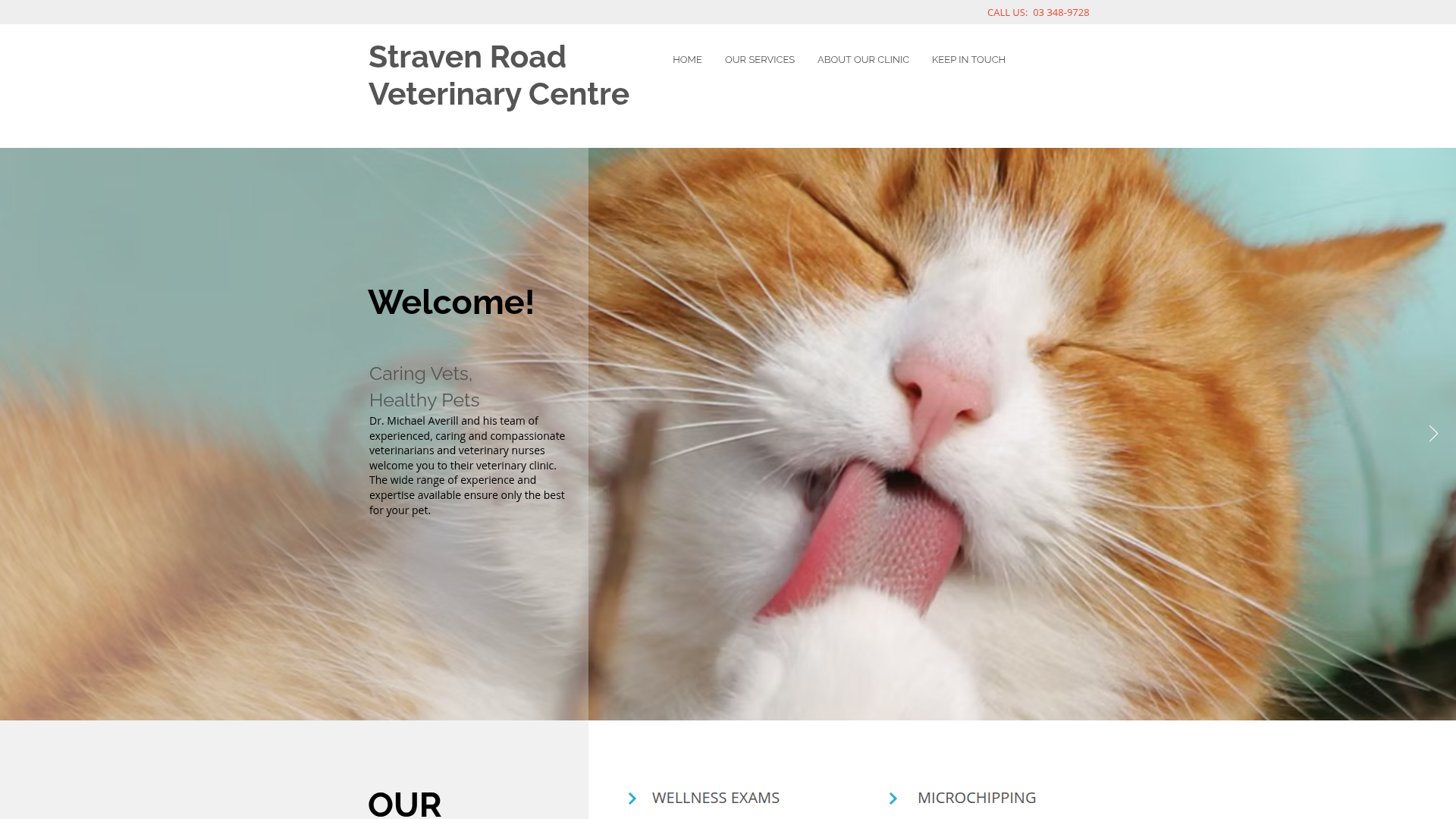 Website snapshot for Straven Road Veterinary Centre