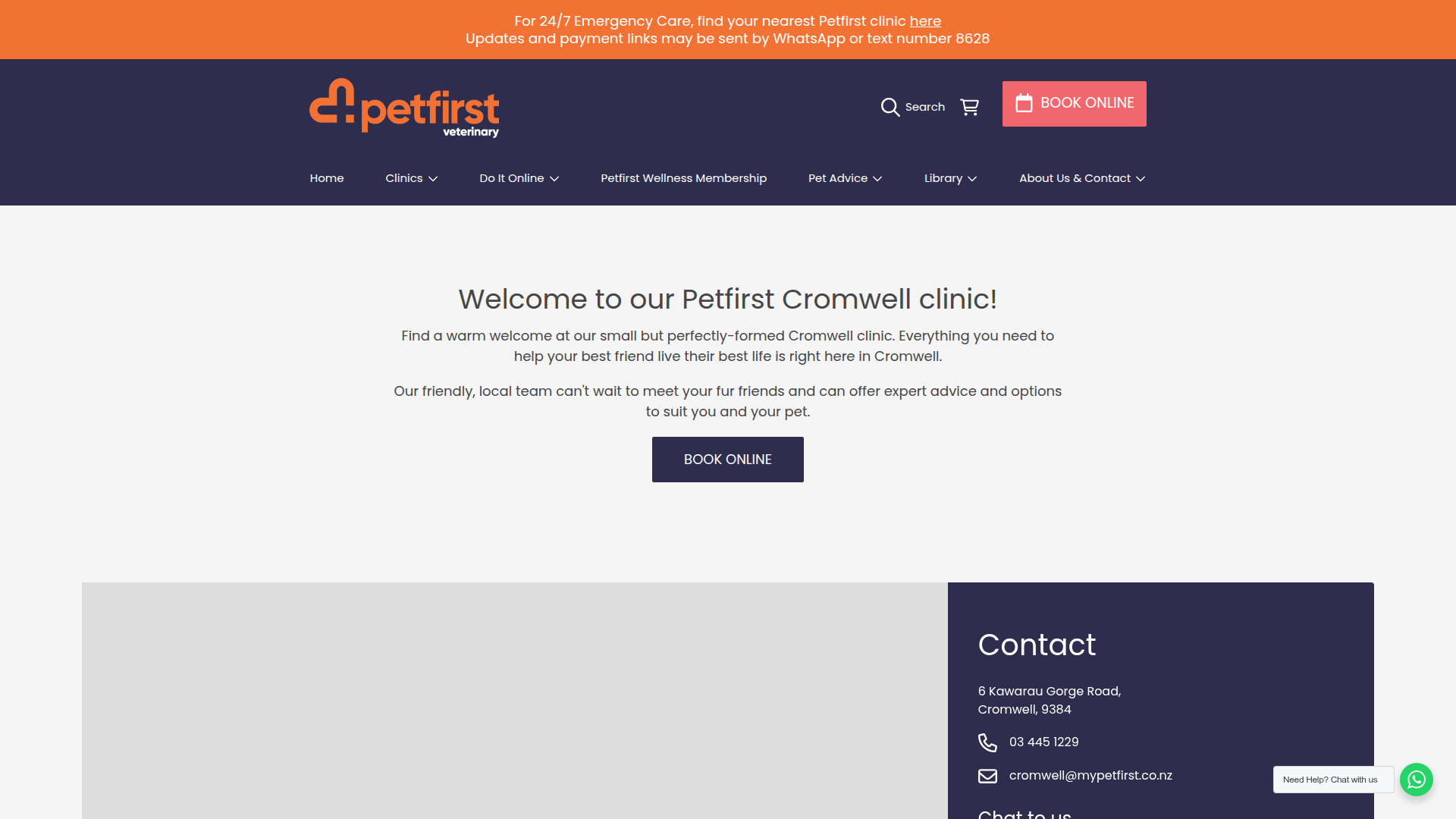 Website snapshot for Petfirst Veterinary Ferrymead
