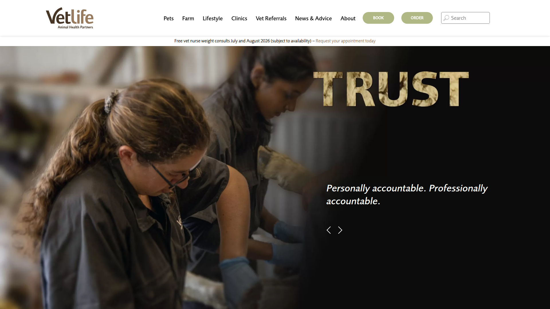 Website snapshot for Vetlife Diamond Harbour