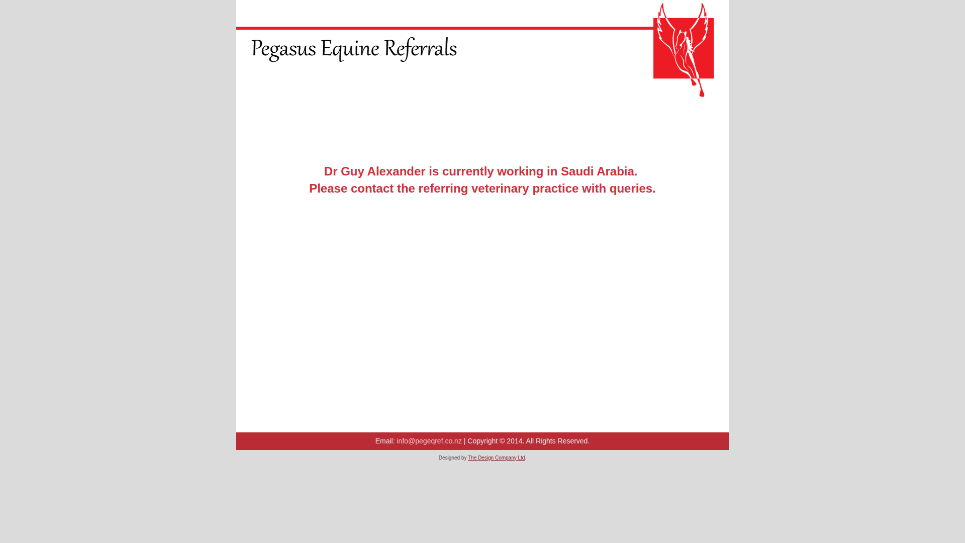 Website snapshot for Pegasus Equine Referrals