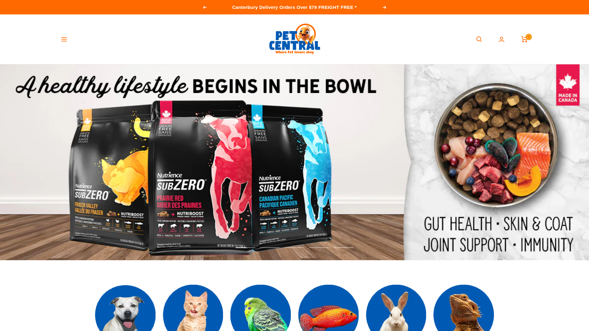 Website snapshot for Pet Central Shirley