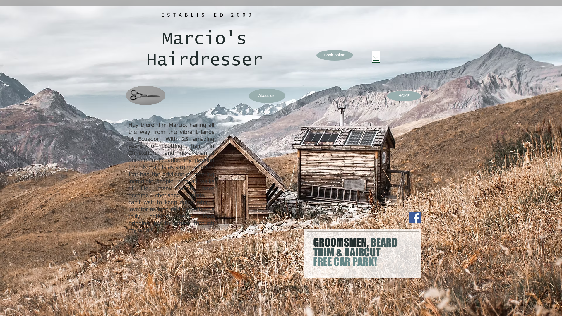 Website snapshot for Marcio's Hairdresser